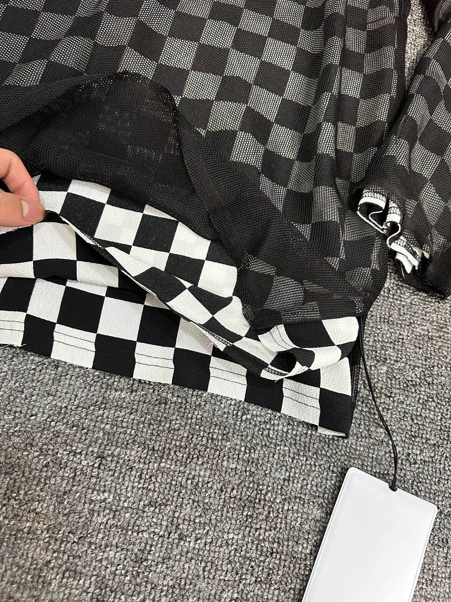 Song For The Mute black checker long sleeve shirt Size US L / EU 52-54 / 3 - 2 Thumbnail