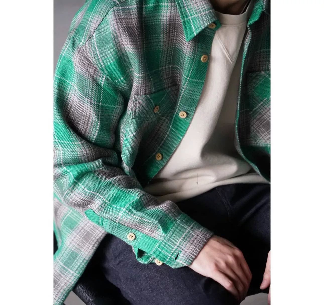 Visvim visvim green plaid shirt for spring Size US M / EU 48-50 / 2 - 5 Thumbnail
