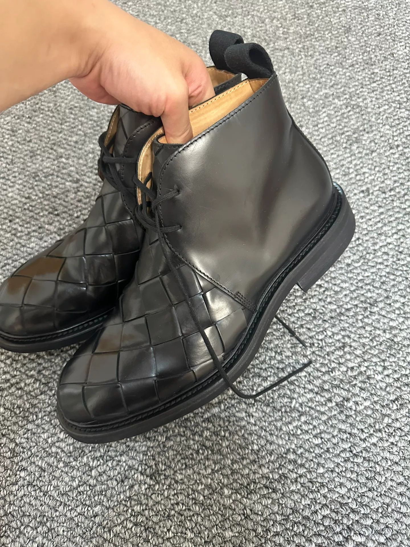 Bottega Veneta bottega veneta black lace-up ankle boots Size US 11 / EU 44 - 3 Thumbnail