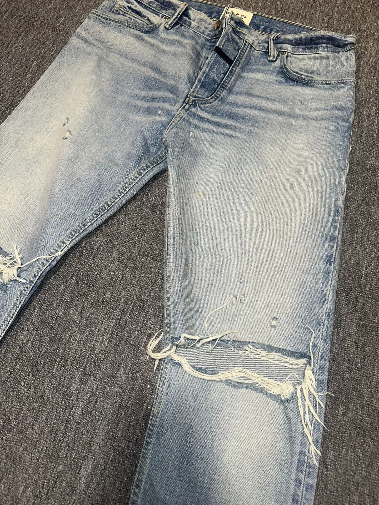 Fear of God fear of god distressed denim pants Size US 34 / EU 50 - 2 Thumbnail