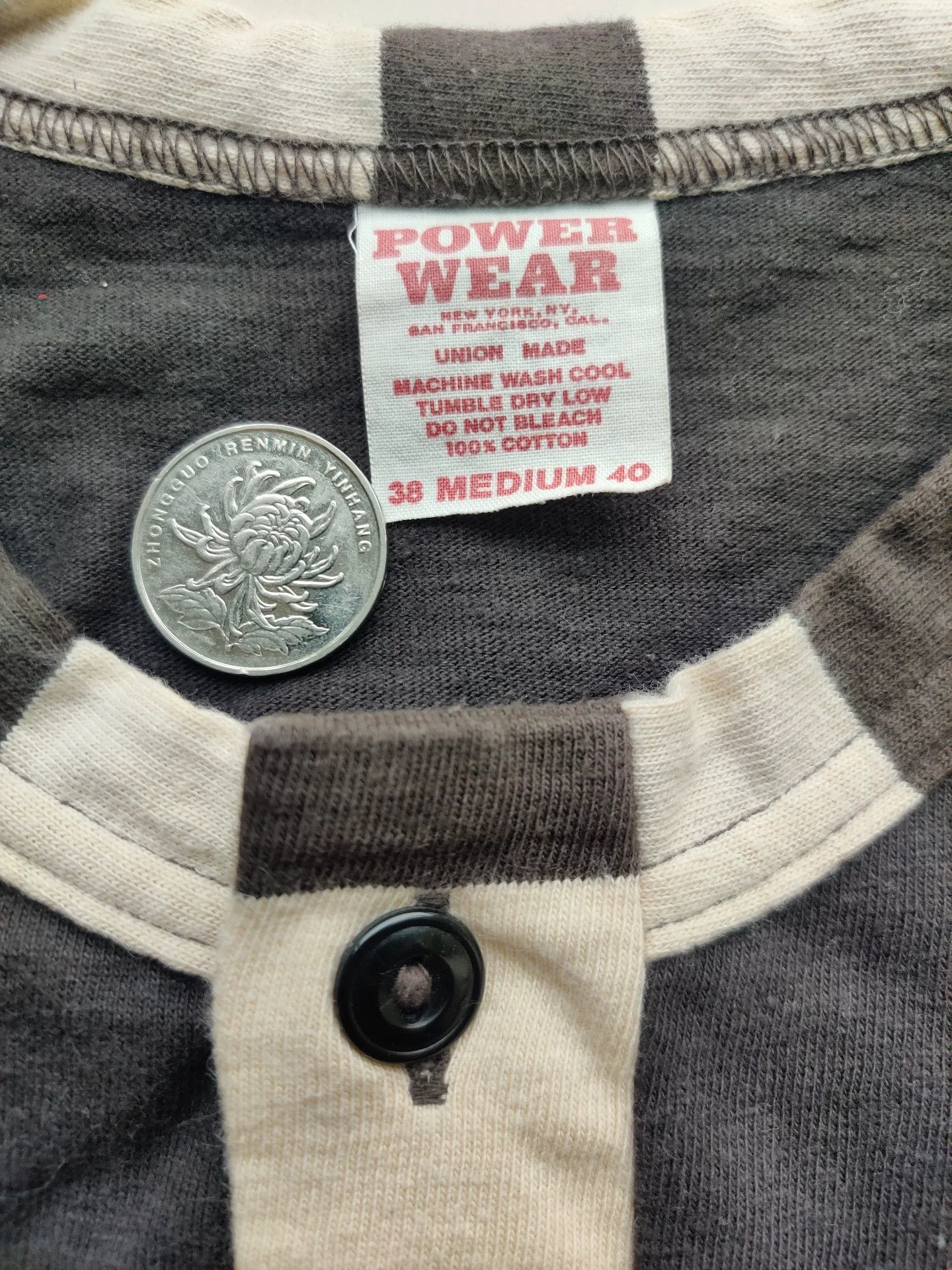 Freewheelers gray and white striped long sleeve shirt Size US M / EU 48-50 / 2 - 3 Thumbnail