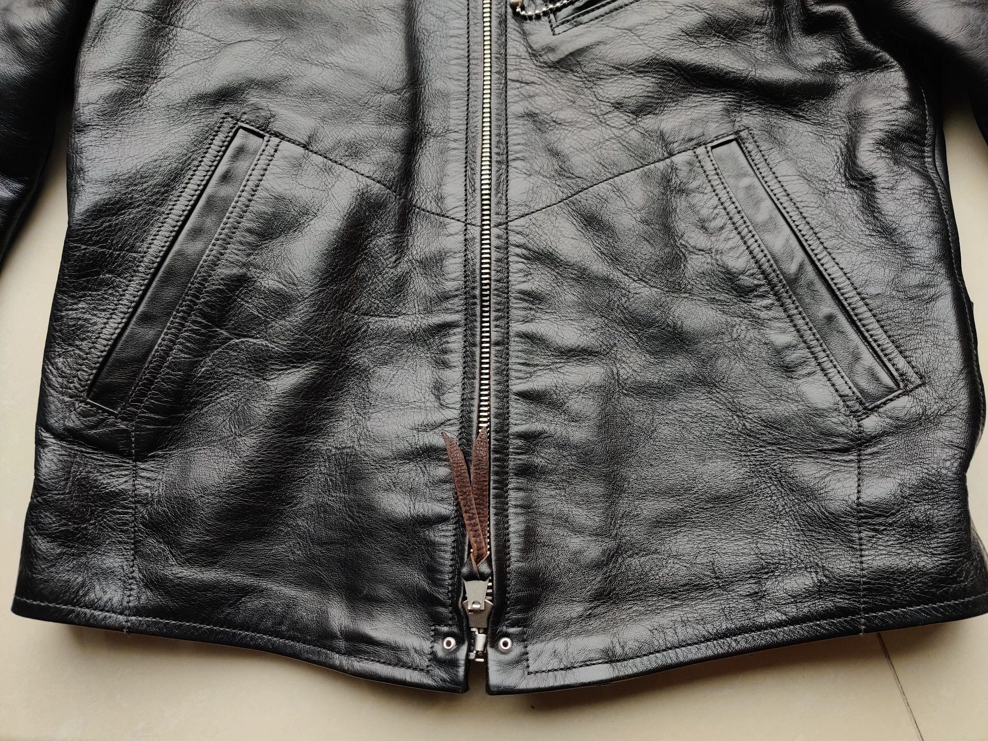 Freewheelers black leather jacket with snowflake pattern Size US S / EU 44-46 / 1 - 7 Thumbnail