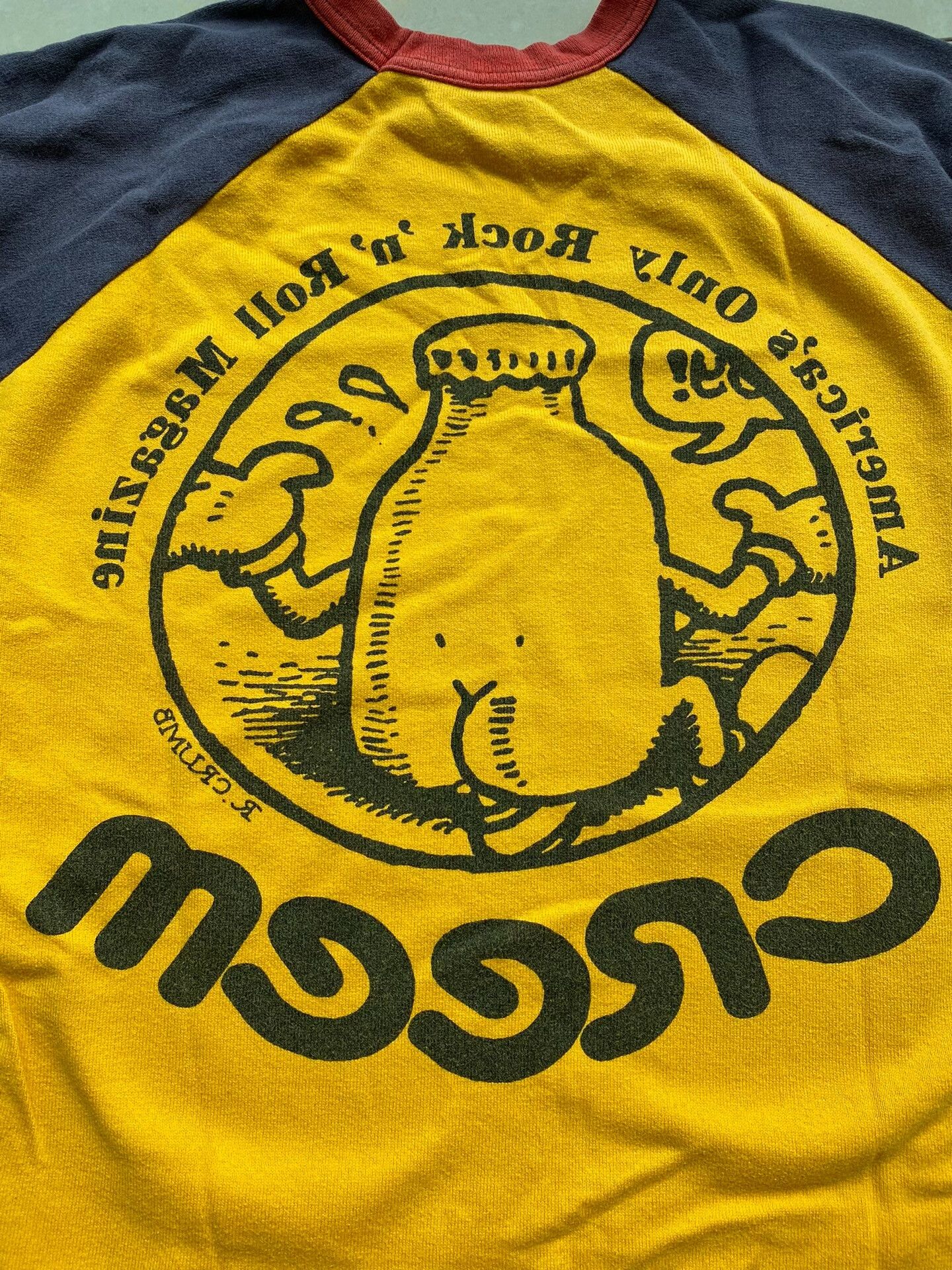 Freewheelers yellow blue graphic tee with 3/4 sleeves Size US M / EU 48-50 / 2 - 4 Thumbnail