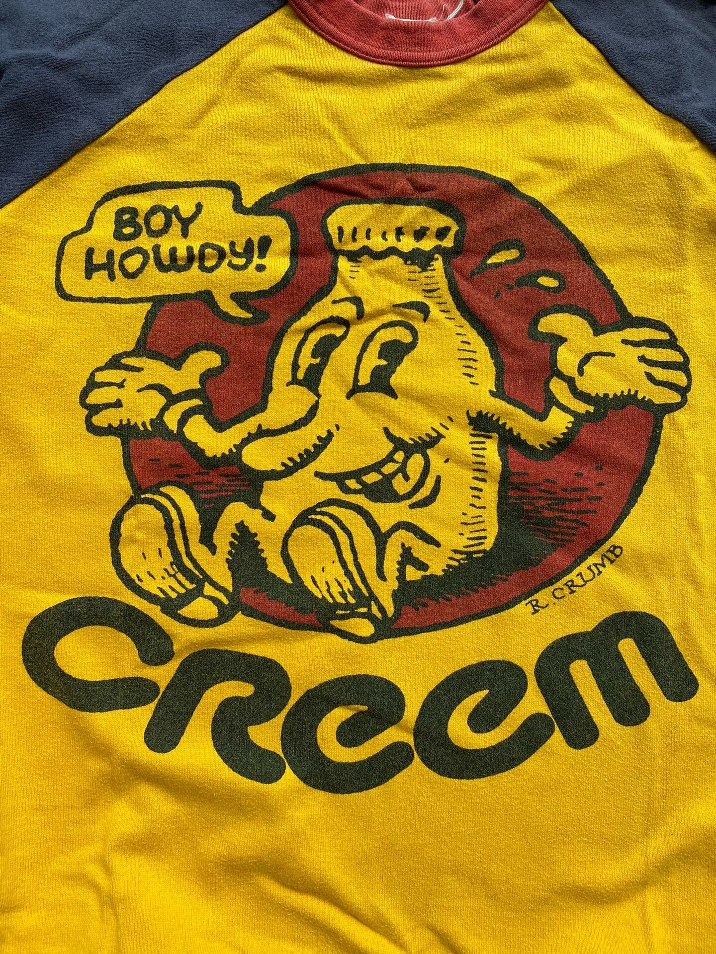 Freewheelers yellow blue graphic tee with 3/4 sleeves Size US M / EU 48-50 / 2 - 3 Thumbnail