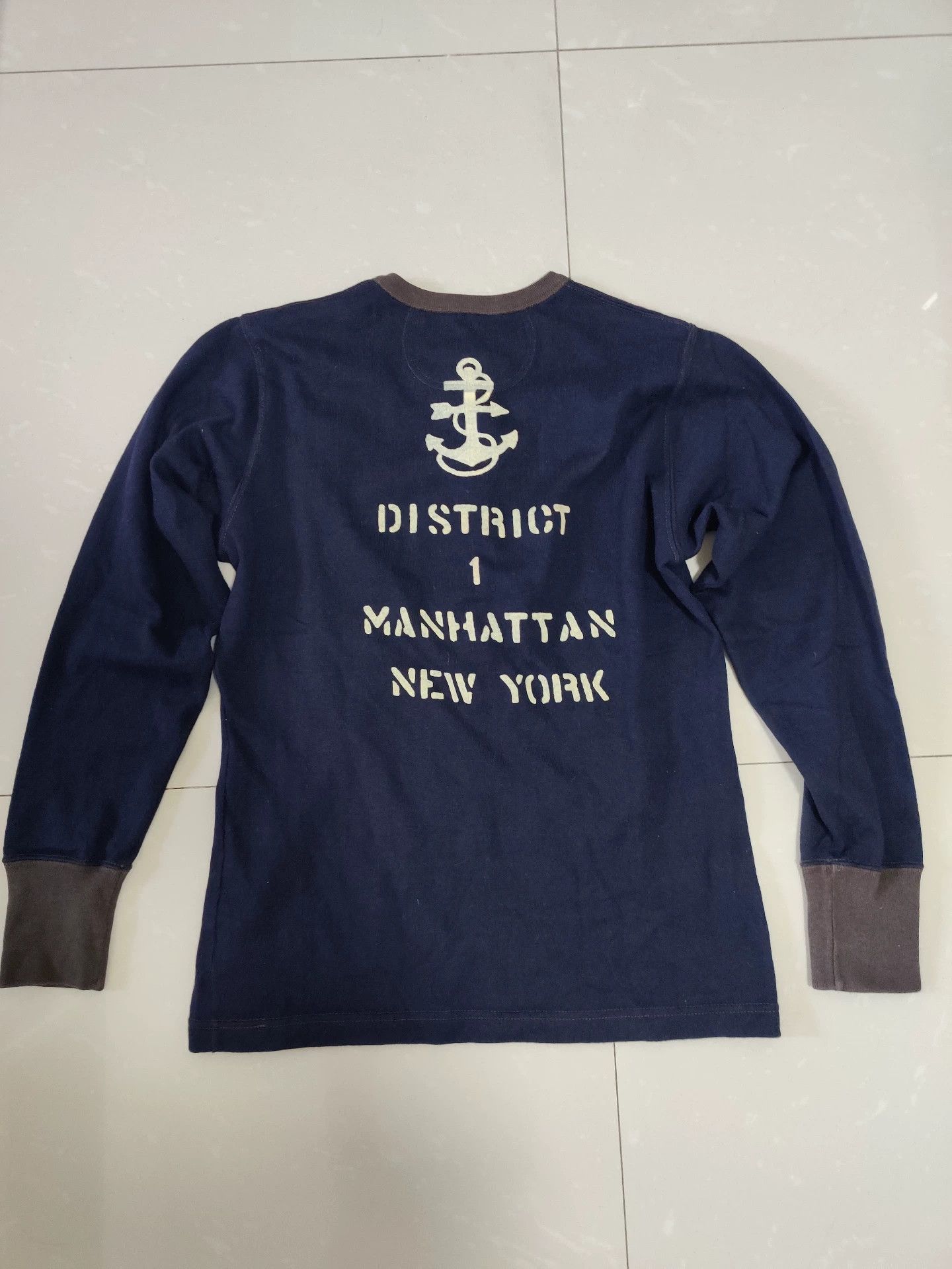 Freewheelers freewheelers navy anchor graphic long sleeve shirt Size US M / EU 48-50 / 2 - 2 Thumbnail
