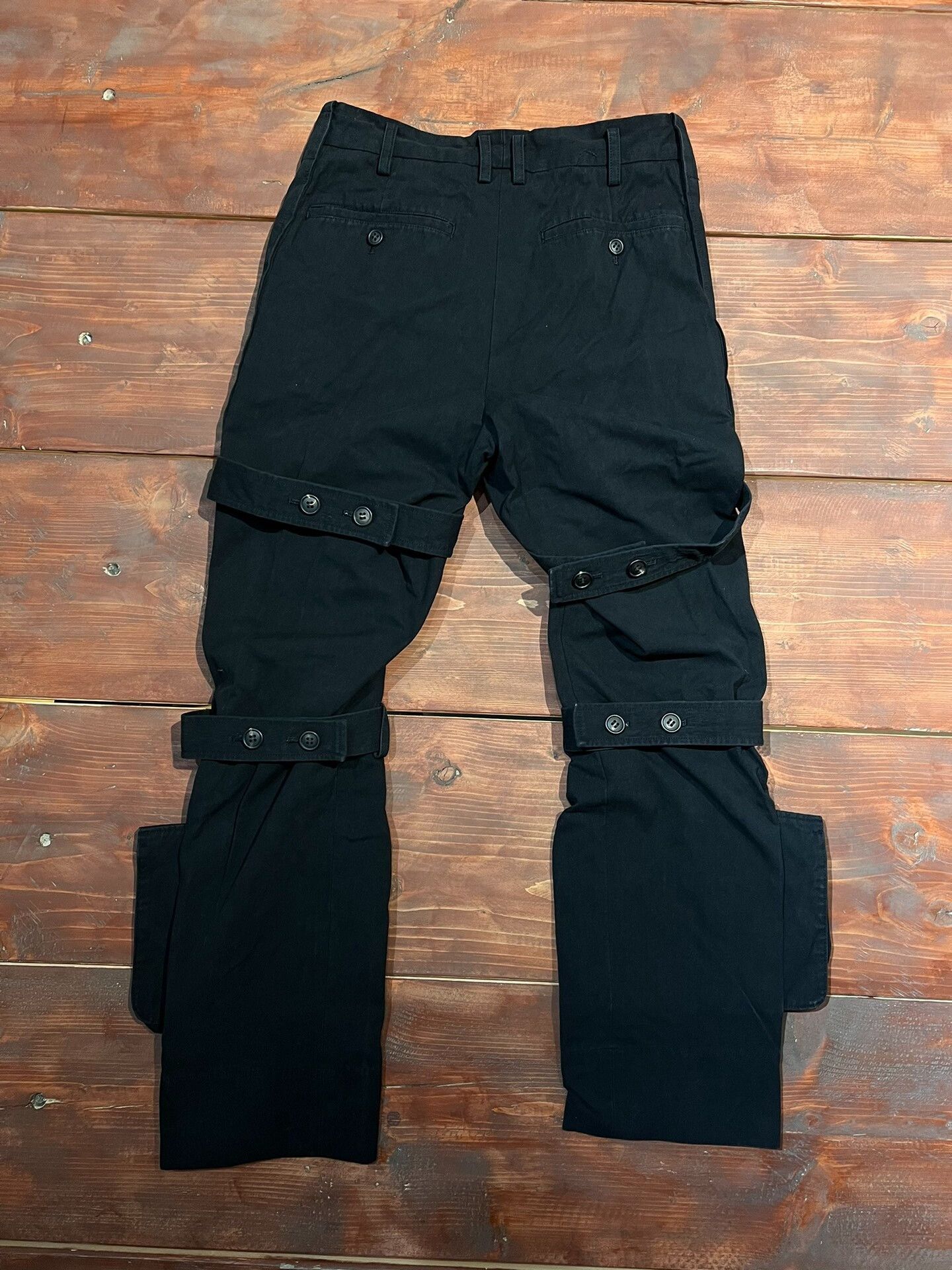 SOSHIOTSUKI Soshi Otsuki Black Pocket Cargo Pants Size US 31 - 2 Thumbnail