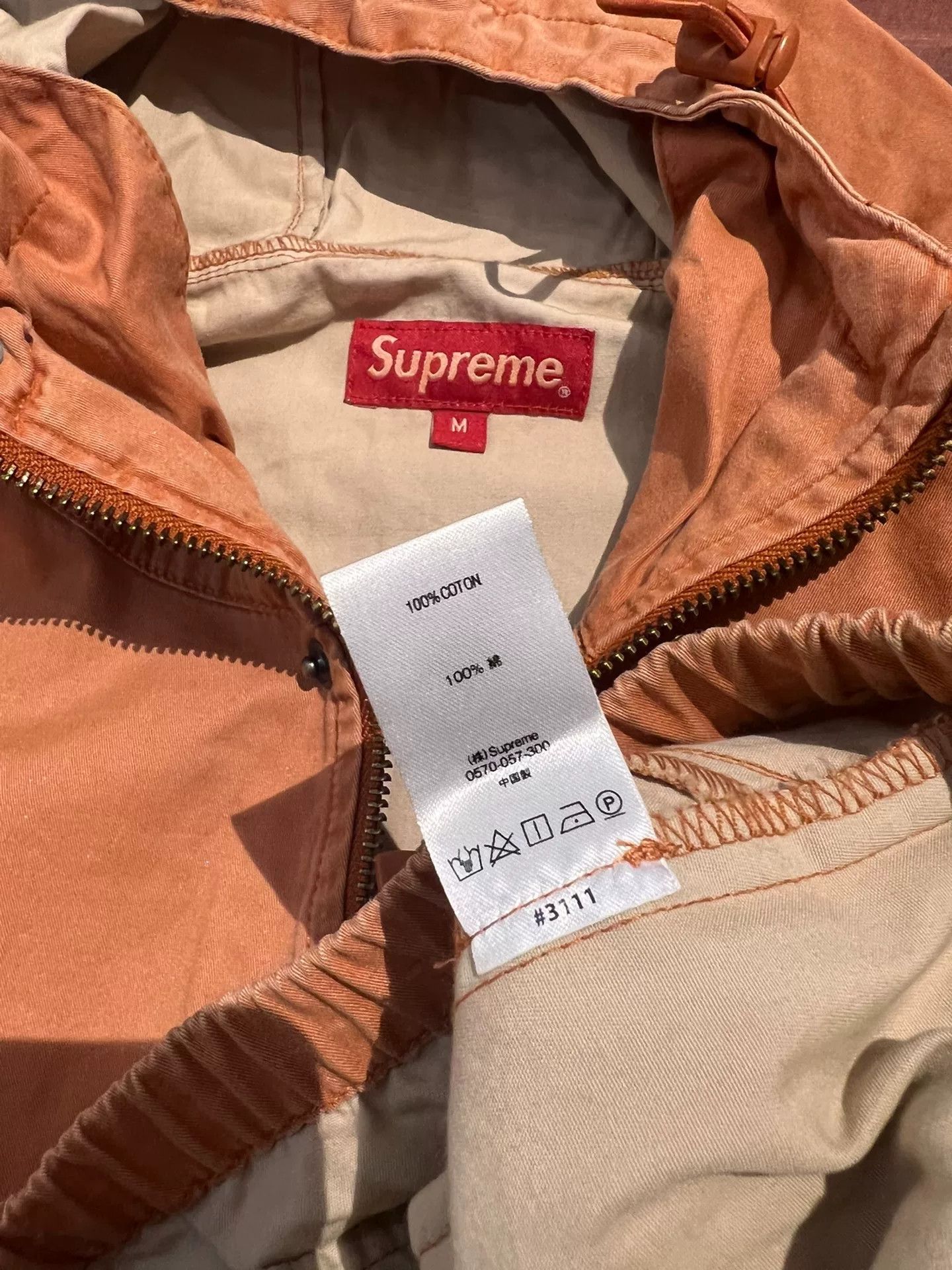 Supreme supreme overdyed twill hooded jacket orange Size US M / EU 48-50 / 2 - 5 Thumbnail
