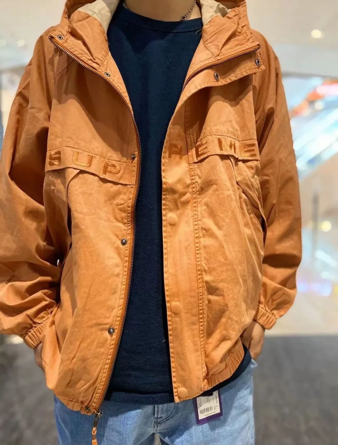 Supreme supreme overdyed twill hooded jacket orange Size US M / EU 48-50 / 2 - 6 Thumbnail