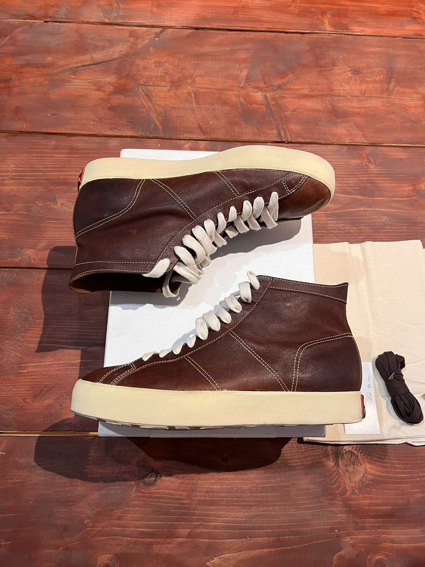 Visvim visvim foley hi-folk kangaroo leather sneakers Size US 10 / EU 43 - 4 Thumbnail