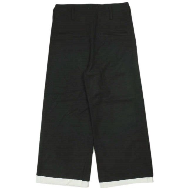Other Other Omar Afridi A TROUSERS Wool Trousers Leather Bottoms OA-AW21-TRS-103-01 DUTY FREE for USA Size ONE SIZE - 2 Thumbnail
