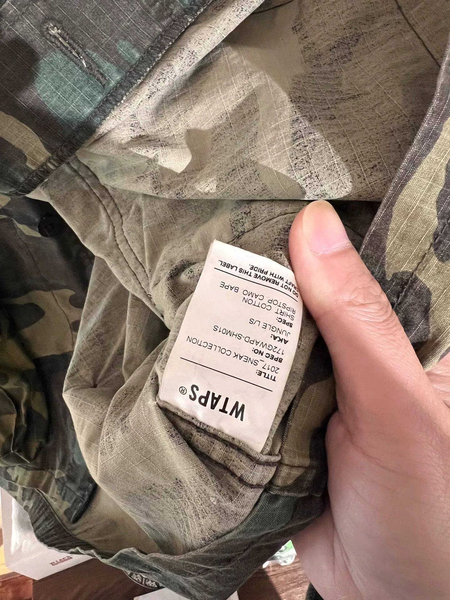 Bape bape x wtaps jungle camo long sleeve shirt Size US M / EU 48-50 / 2 - 4 Thumbnail