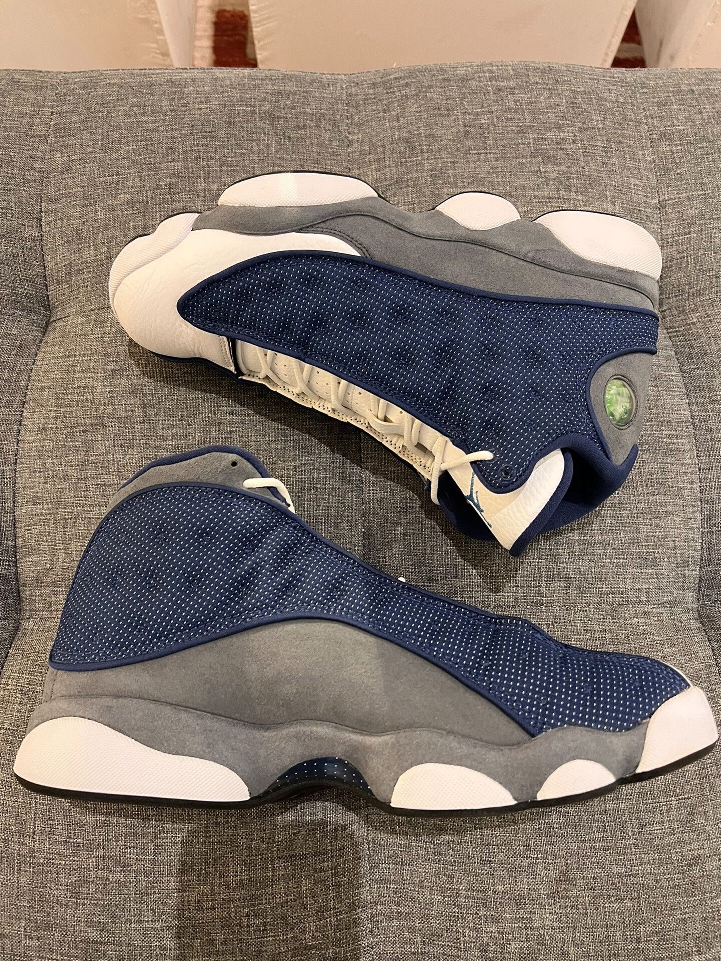 Jordan Brand aj13 retro flint grey navy blue sneakers Size US 10 / EU 43 - 5 Thumbnail