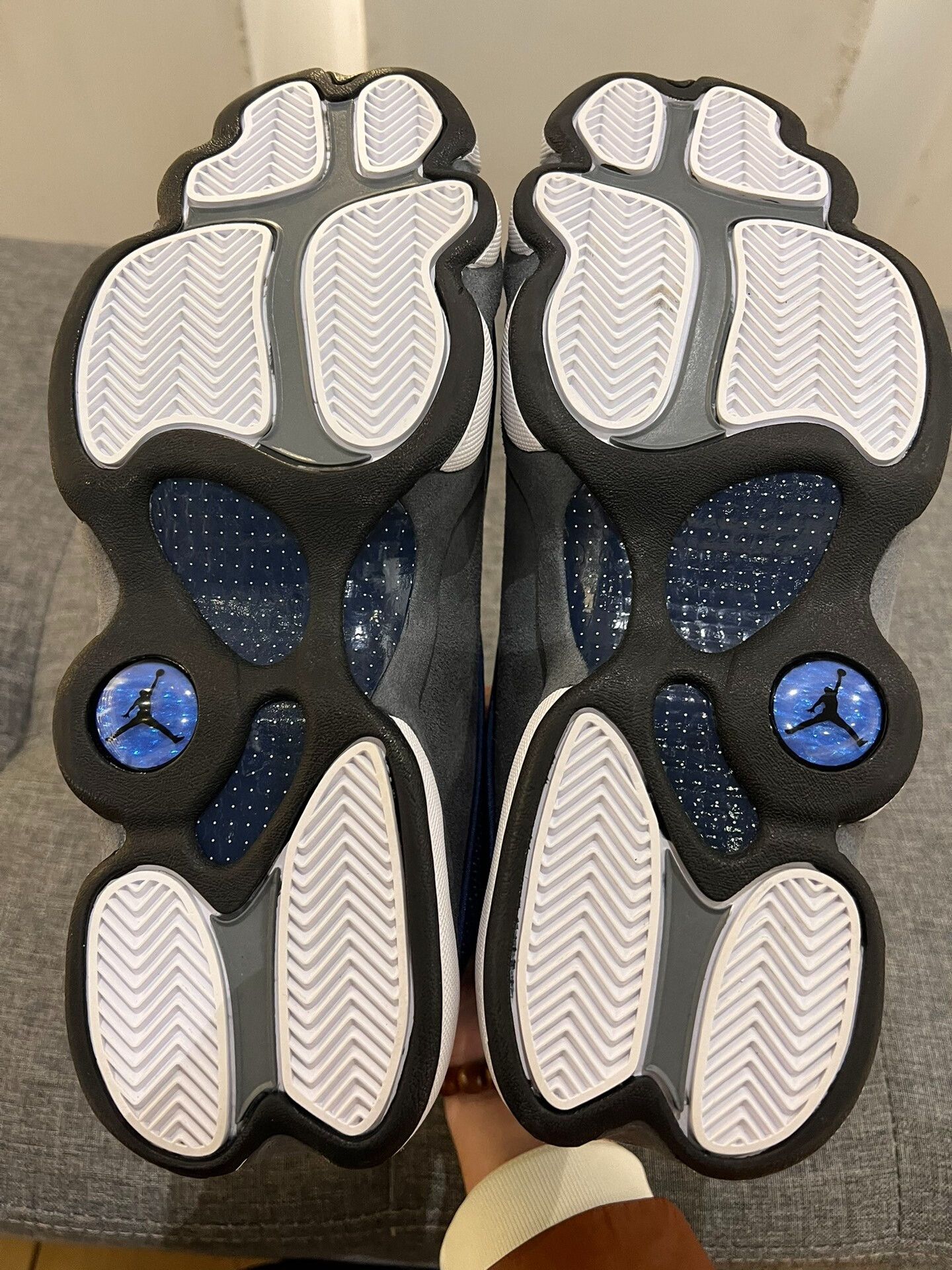 Jordan Brand aj13 retro flint grey navy blue sneakers Size US 10 / EU 43 - 6 Thumbnail