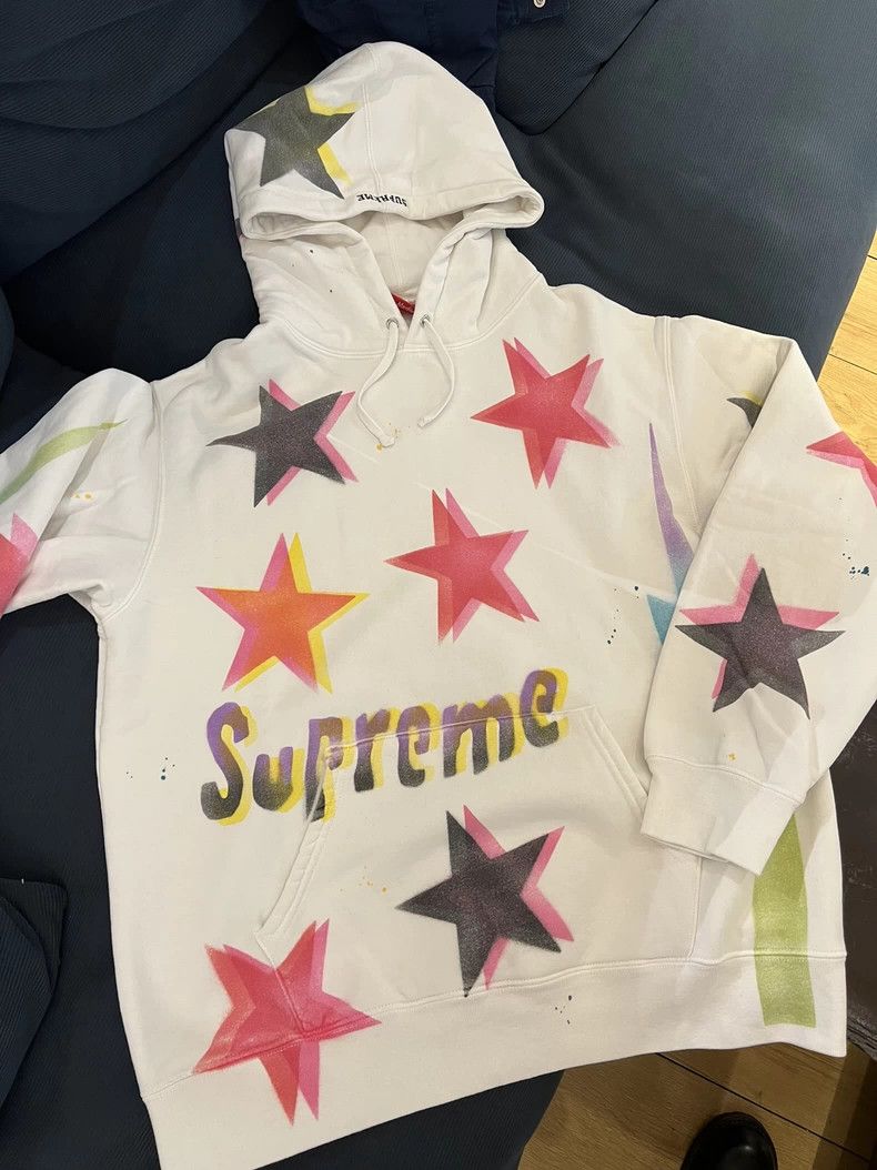 Supreme supreme gonz stars hooded sweatshirt white Size US M / EU 48-50 / 2 - 2 Thumbnail