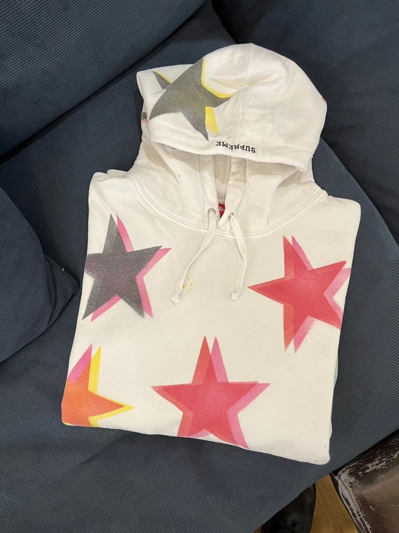 Supreme supreme gonz stars hooded sweatshirt white Size US M / EU 48-50 / 2 - 7 Thumbnail