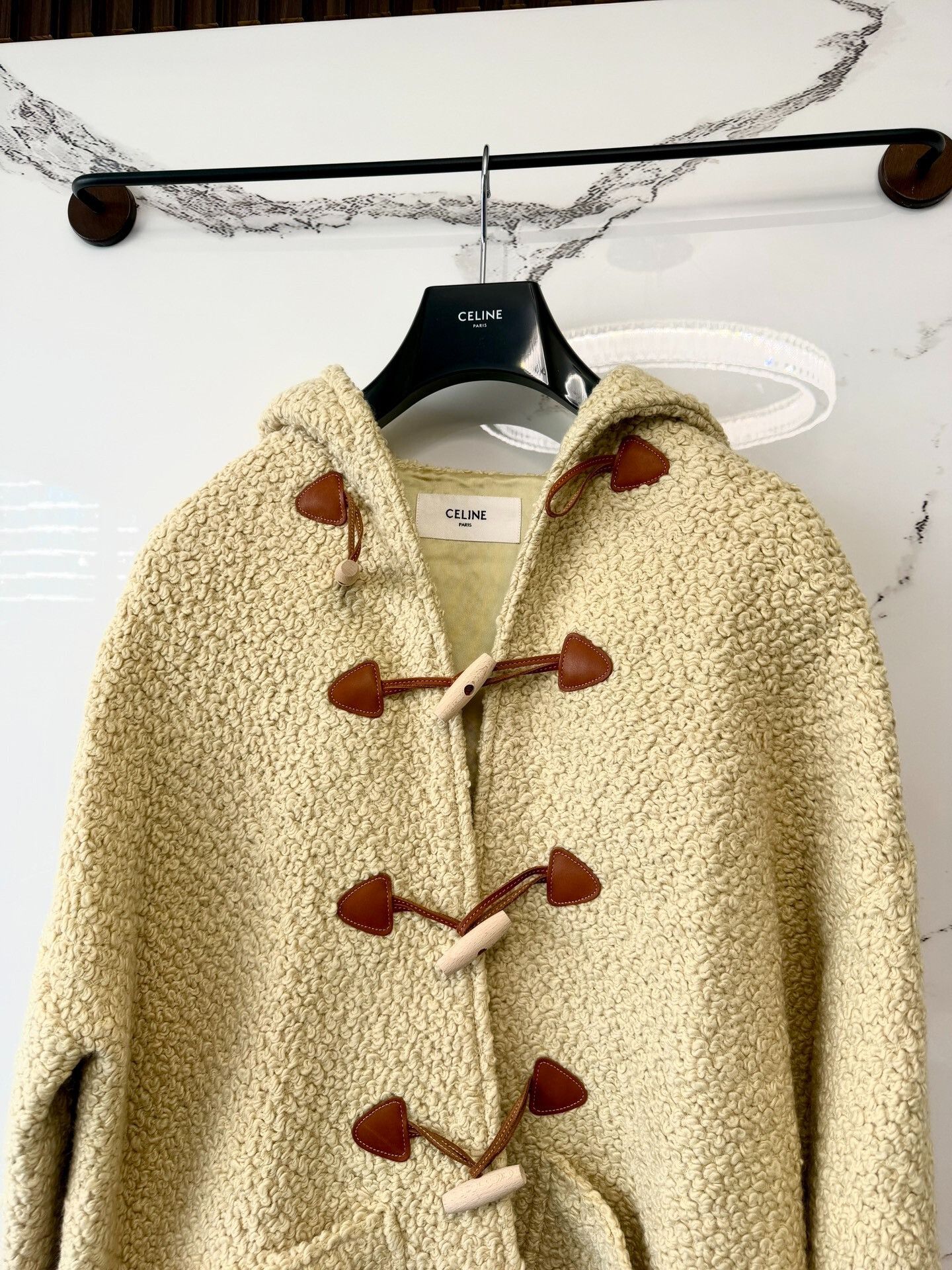 Celine celine cream woven oversized coat Size M / US 6-8 / IT 42-44 - 3 Thumbnail