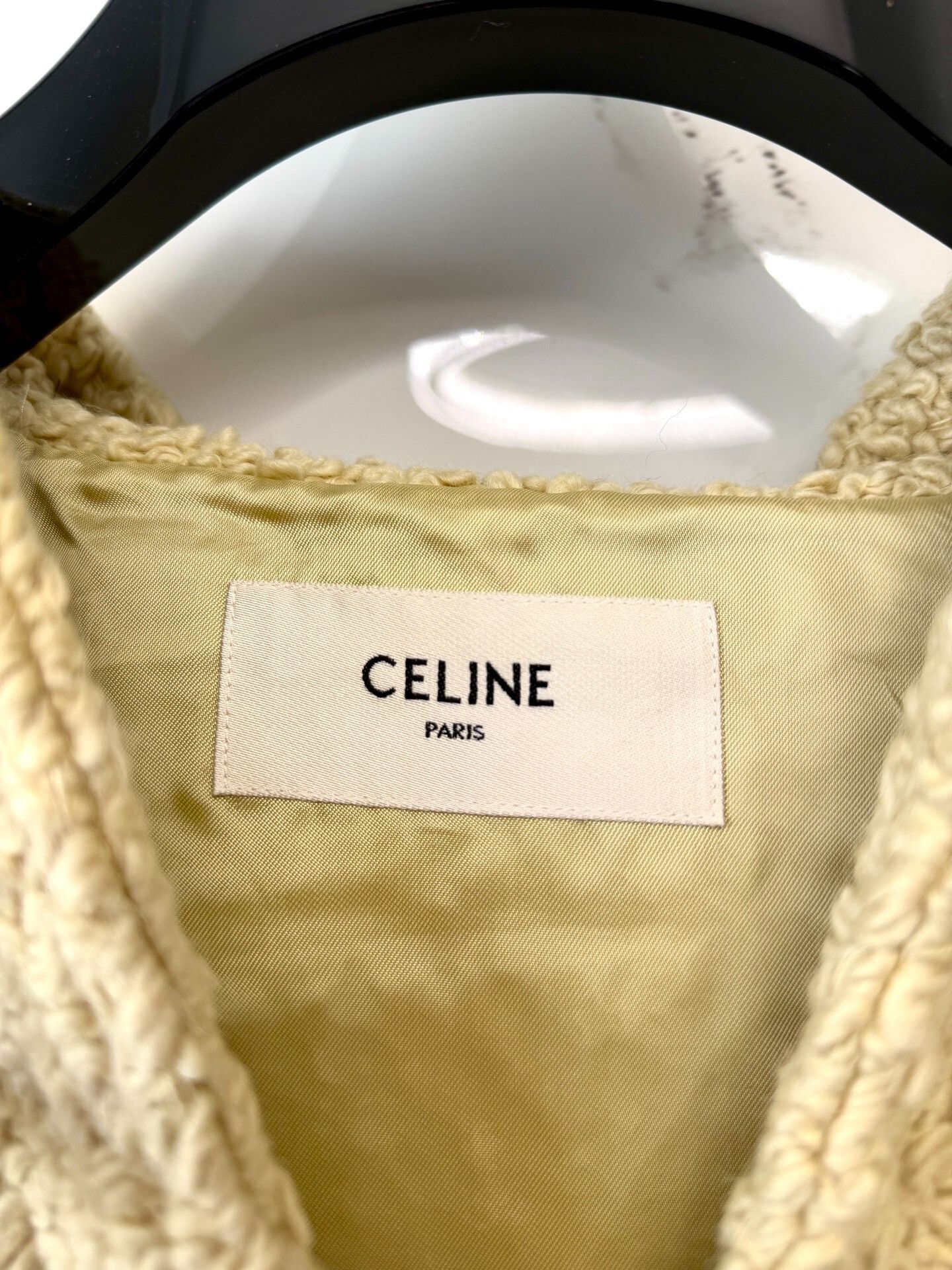 Celine celine cream woven oversized coat Size M / US 6-8 / IT 42-44 - 2 Thumbnail