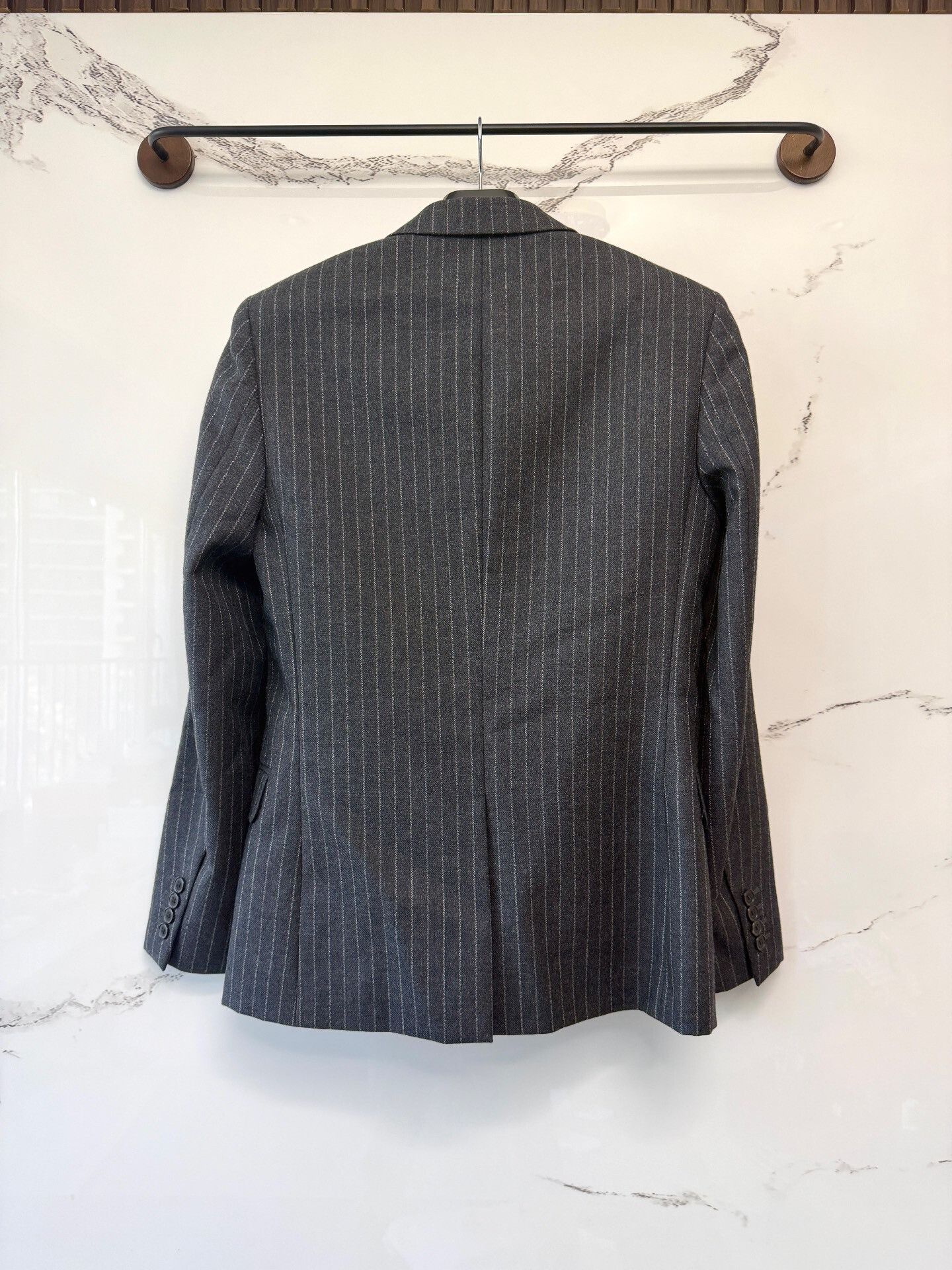 Yves Saint Laurent saint laurent striped wool suit jacket Size US L / EU 52-54 / 3 - 3 Thumbnail