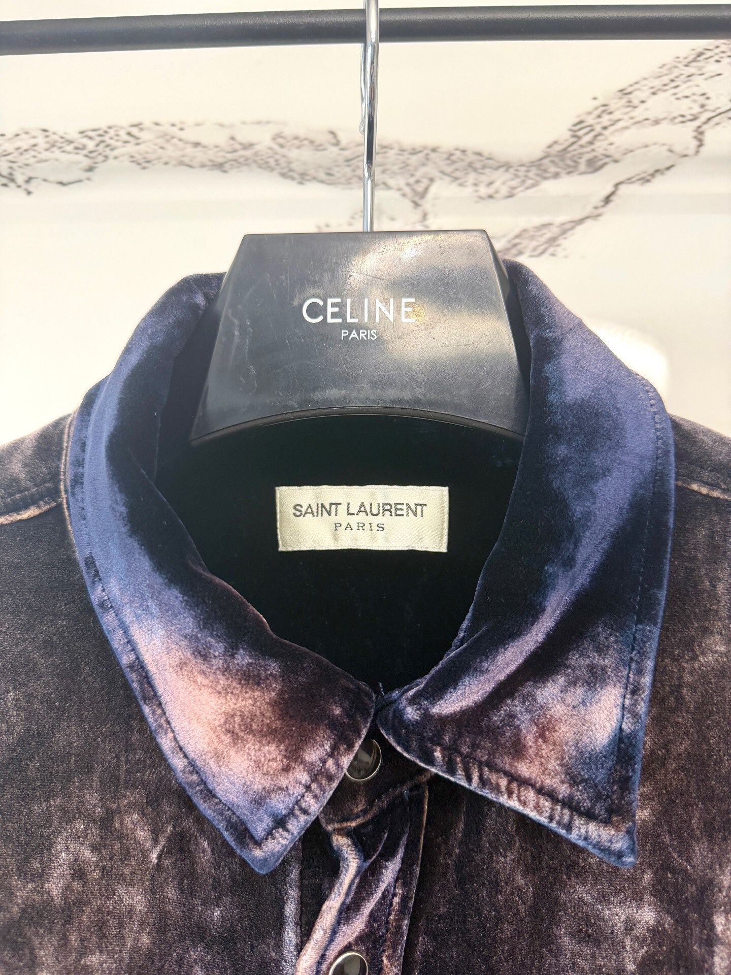 Saint Laurent Paris saint laurent gradient velvet shirt Size US XXL / EU 58 / 5 - 2 Thumbnail