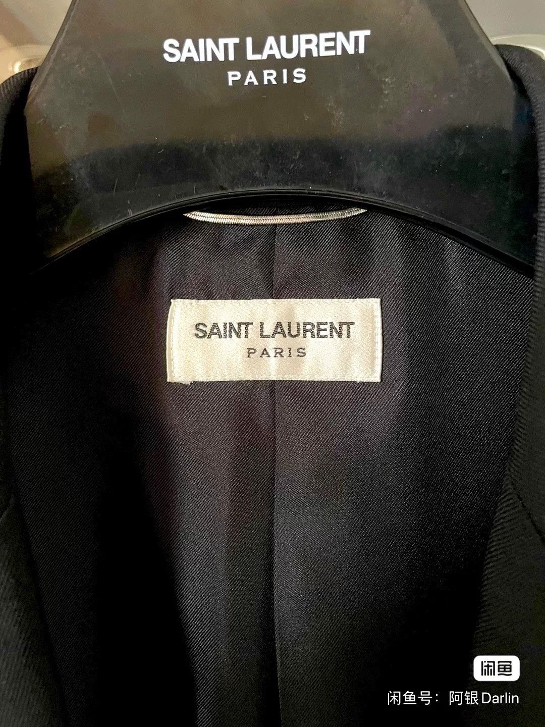 Saint Laurent Paris Saint Laurent One-of-a-Kind Black Blazer Size US S / EU 44-46 / 1 - 2 Thumbnail