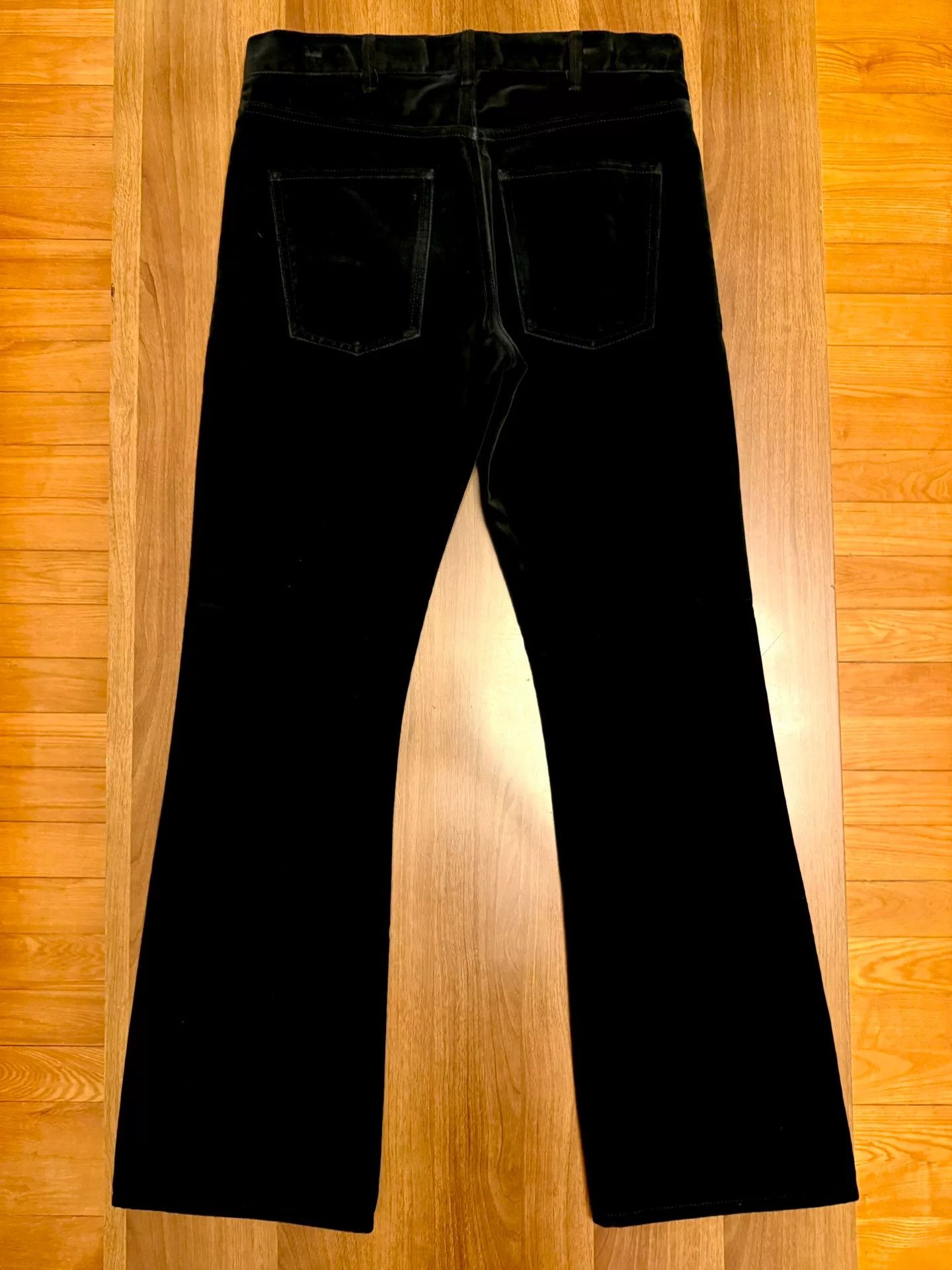 Celine celine black velvet flared trousers Size US 29 - 4 Thumbnail