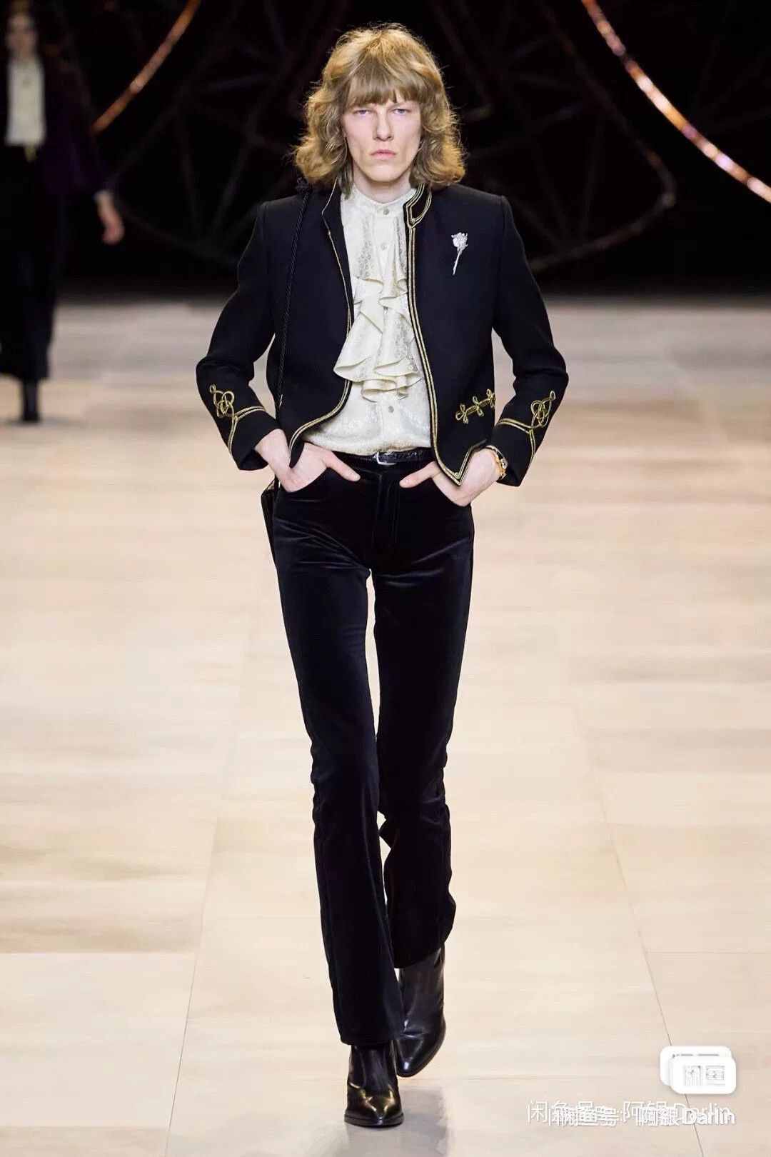 Celine celine black velvet flared trousers Size US 29 - 8 Thumbnail