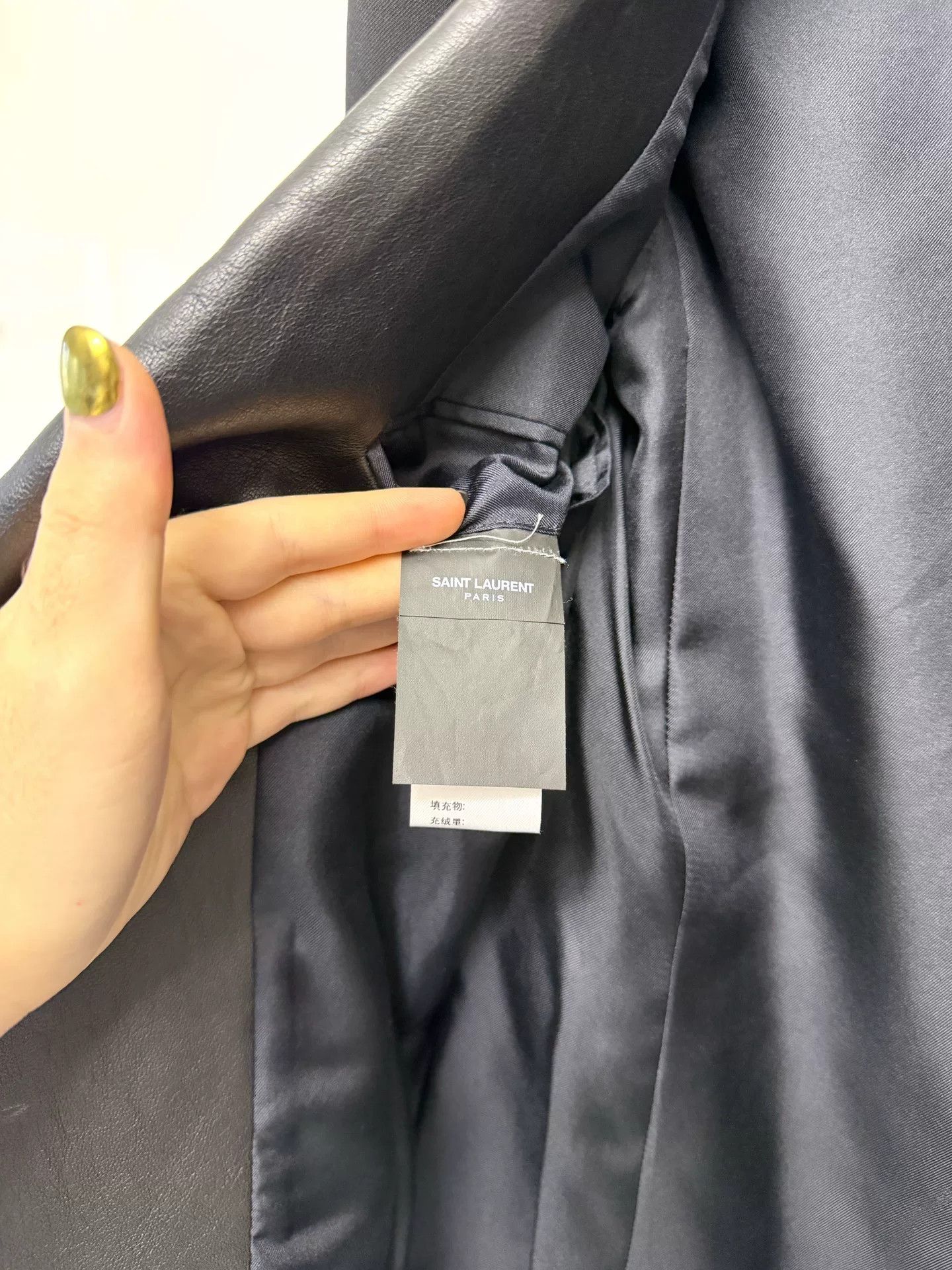 Saint Laurent Paris saint laurent leather lapel smoking jacket Size US S / EU 44-46 / 1 - 5 Thumbnail