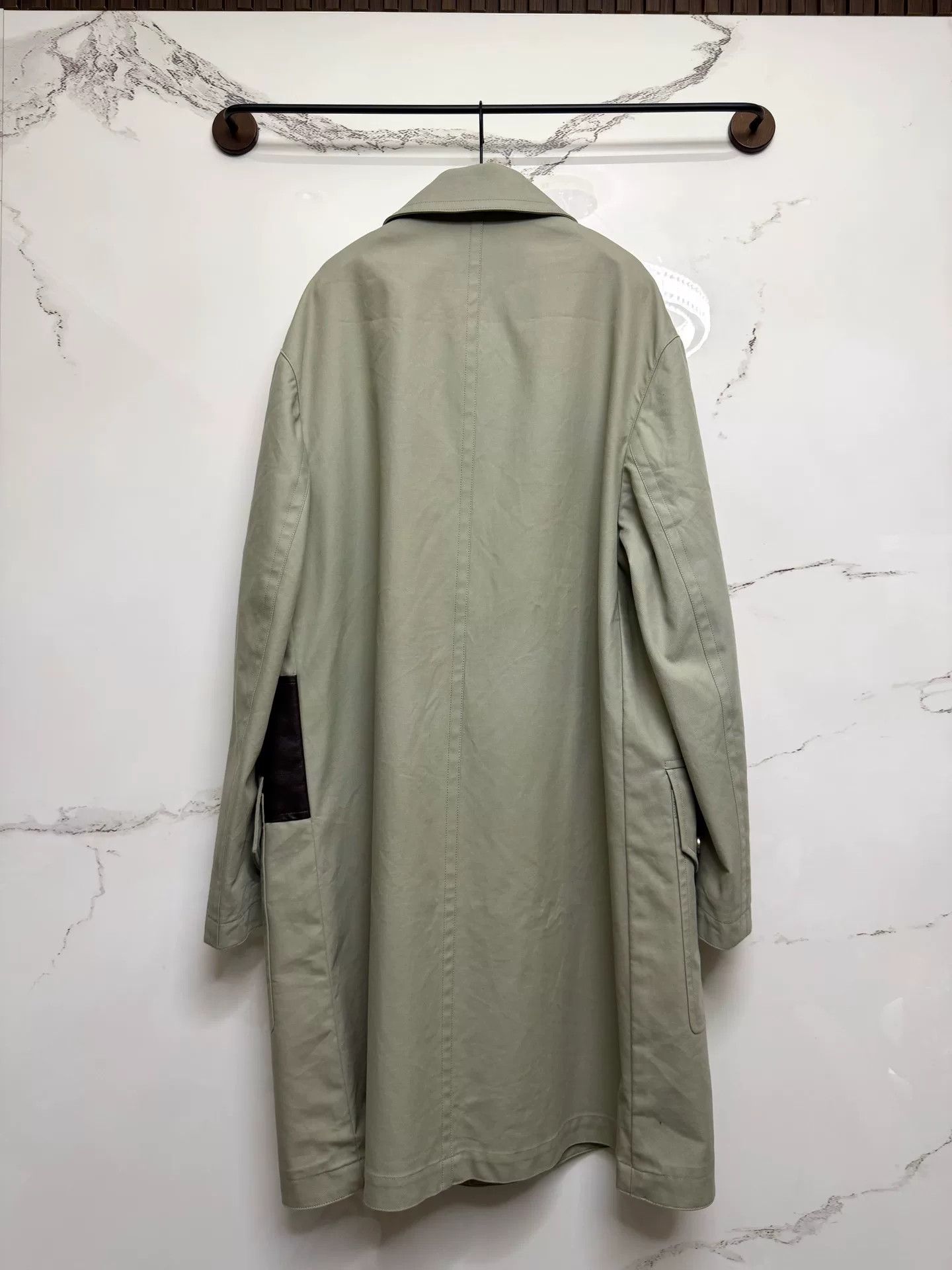 Hermes hermes gray and white leather coat Size XL / US 12-14 / IT 48-50 - 3 Thumbnail
