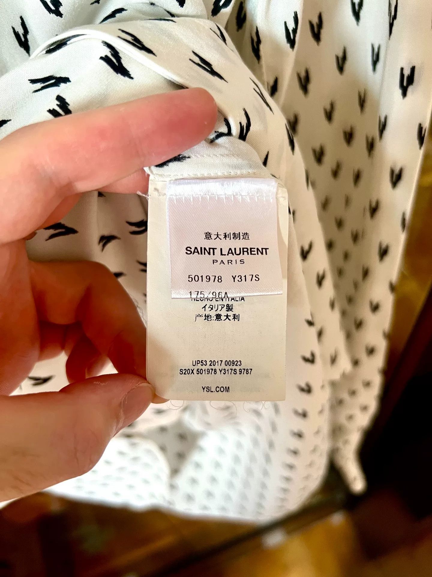 Saint Laurent Paris saint laurent white silk lightning shirt Size M / US 6-8 / IT 42-44 - 6 Thumbnail