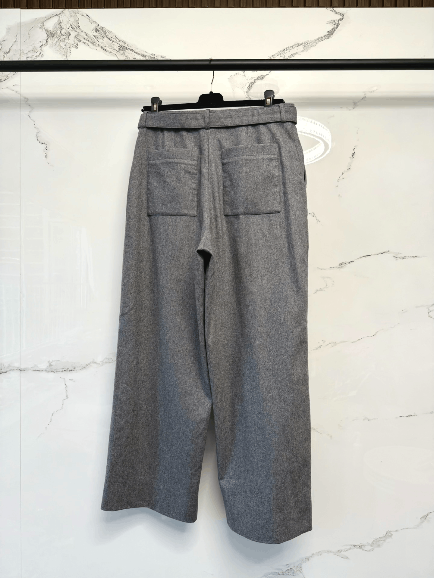 Celine celine gray cashmere wide-leg trousers Size 40" / US 18 - 3 Thumbnail
