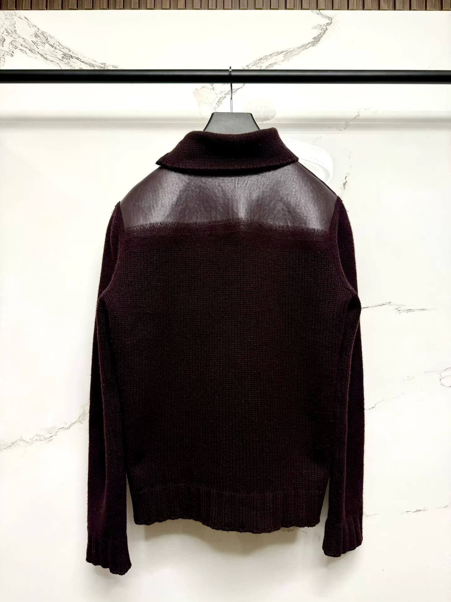 Hermes hermes high-neck zip sweater with leather panels Size US M / EU 48-50 / 2 - 4 Thumbnail