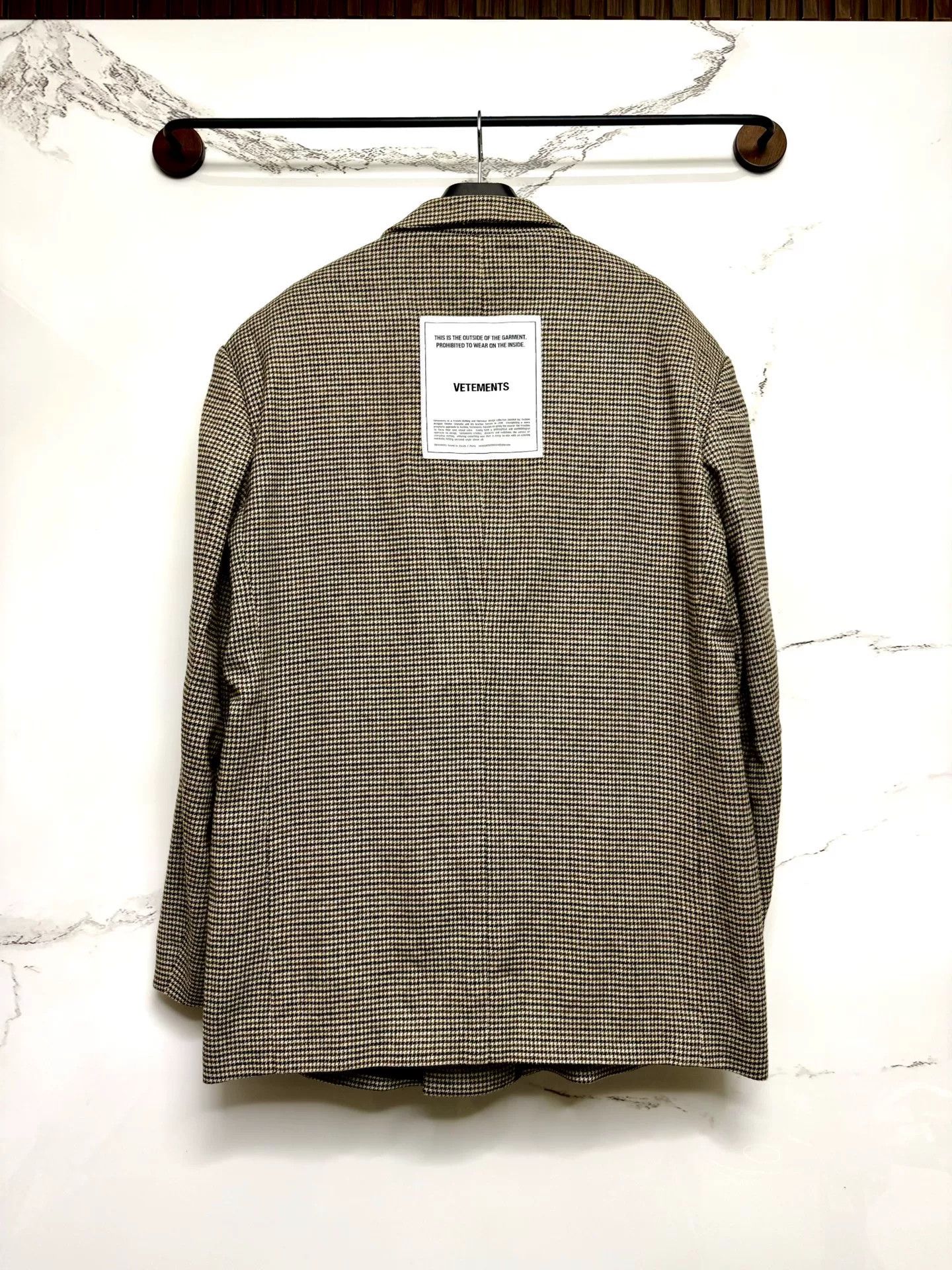 Vetements vetements houndstooth oversized wool blazer Size US XS / EU 42 / 0 - 3 Thumbnail