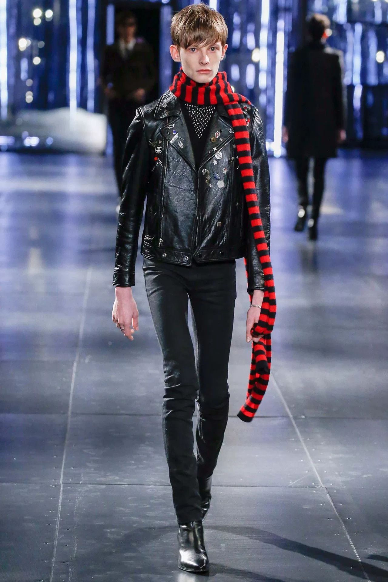 Saint Laurent Paris Saint Laurent Badge Leather Jacket 15FW Size US S / EU 44-46 / 1 - 6 Thumbnail
