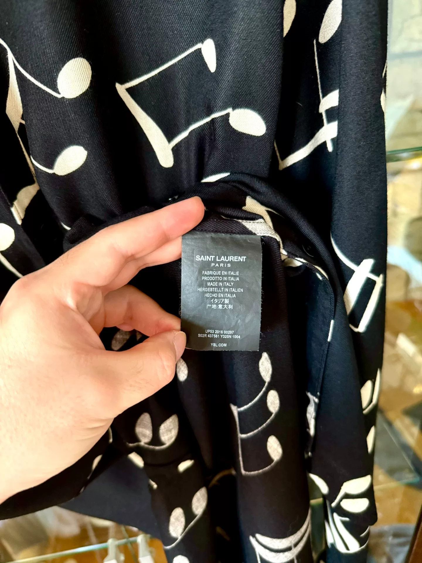 Saint Laurent Paris saint laurent black white music note shirt Size M / US 6-8 / IT 42-44 - 6 Thumbnail
