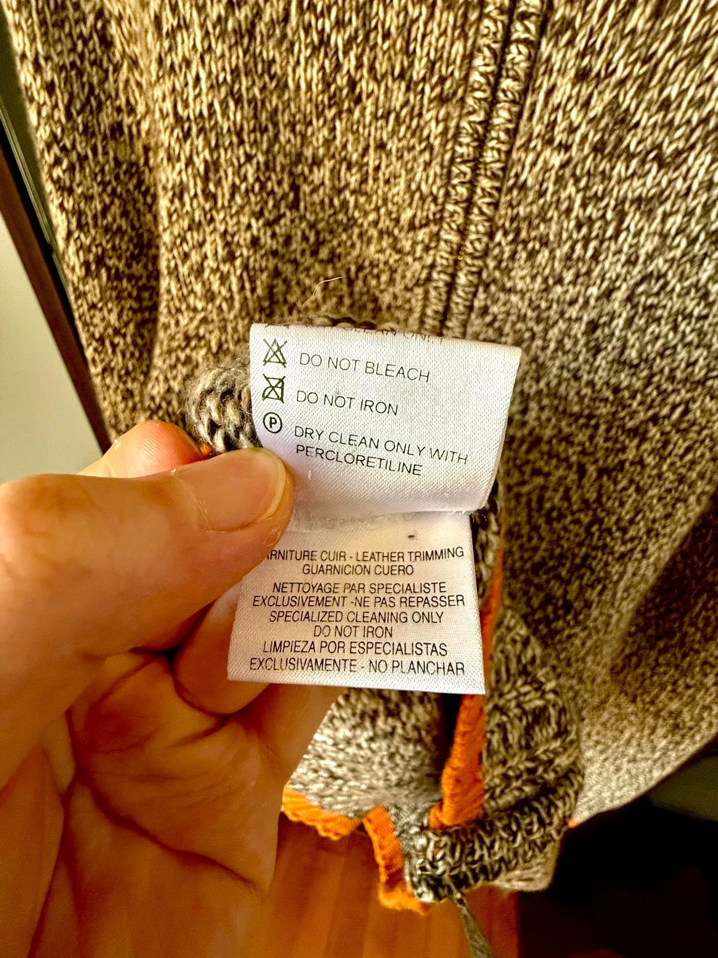 Hermes hermes gray orange cashmere high-neck sweater Size US M / EU 48-50 / 2 - 7 Thumbnail