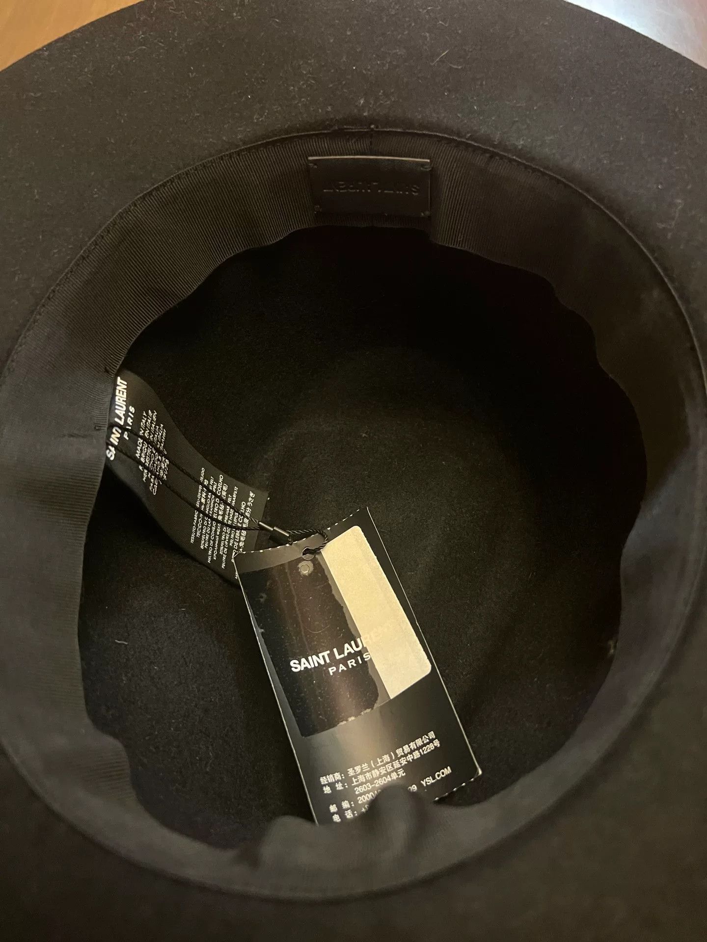 Saint Laurent Paris black rabbit fur fedora hat Size ONE SIZE - 3 Thumbnail