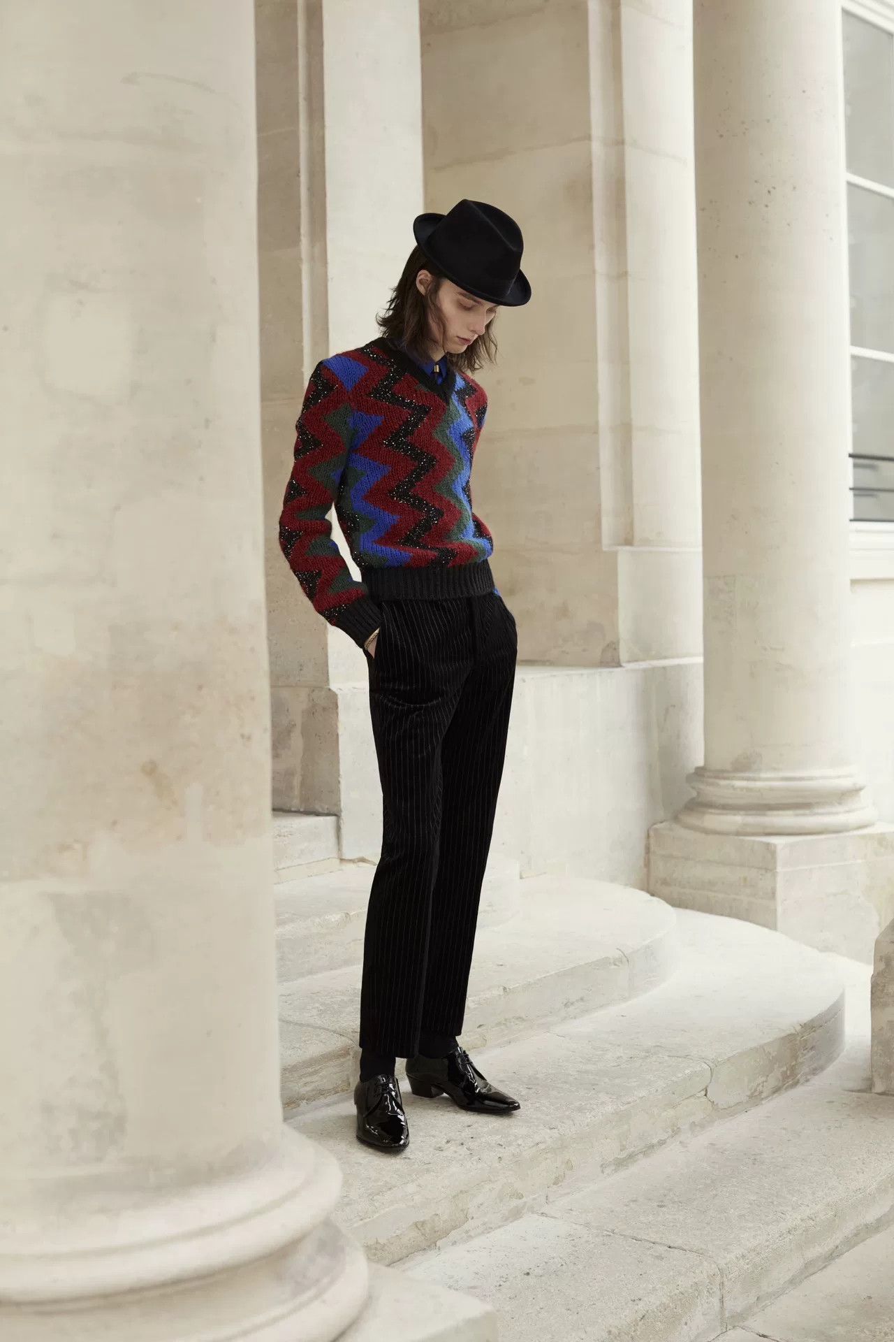 Saint Laurent Paris black rabbit fur fedora hat Size ONE SIZE - 7 Thumbnail