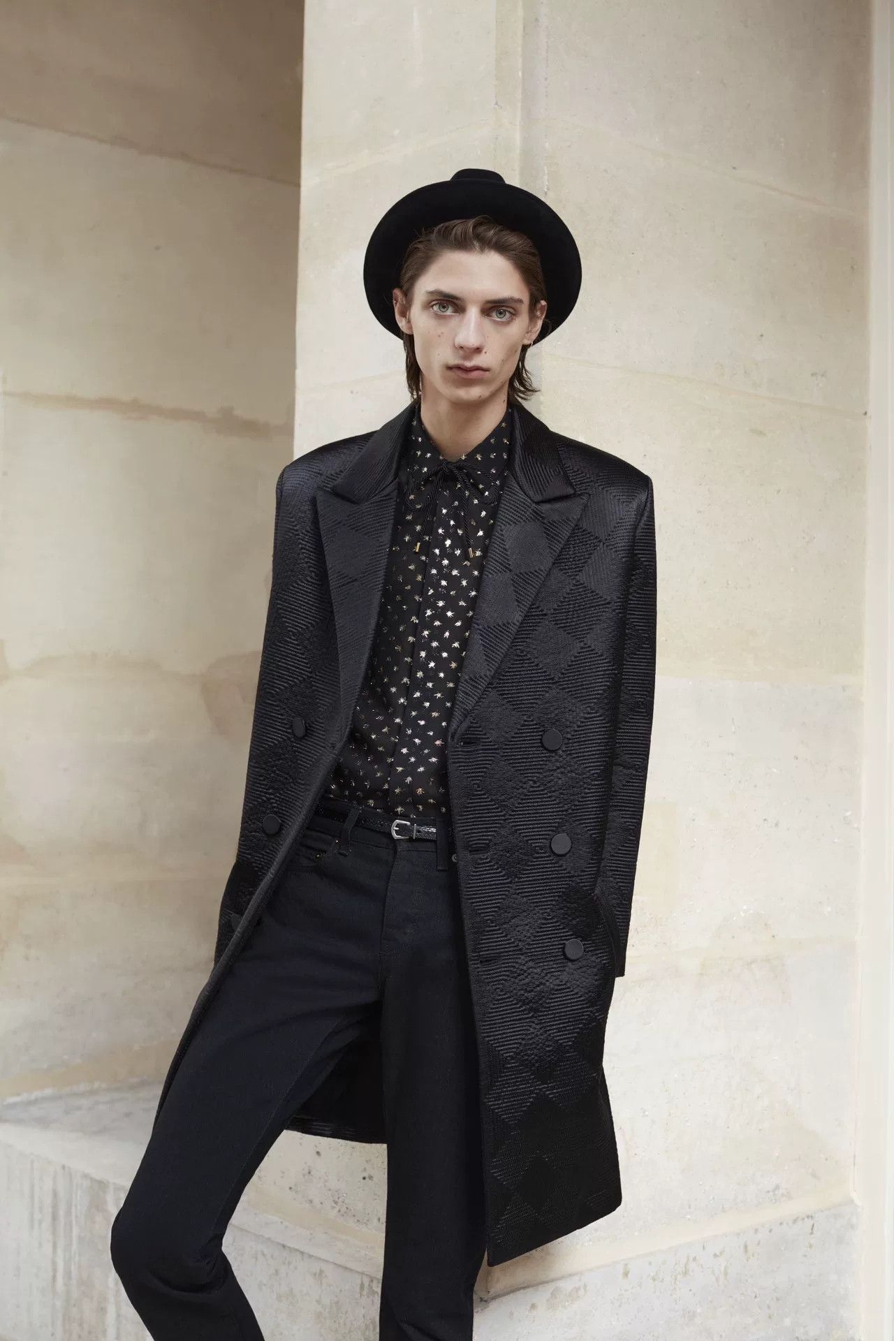 Saint Laurent Paris black rabbit fur fedora hat Size ONE SIZE - 5 Thumbnail