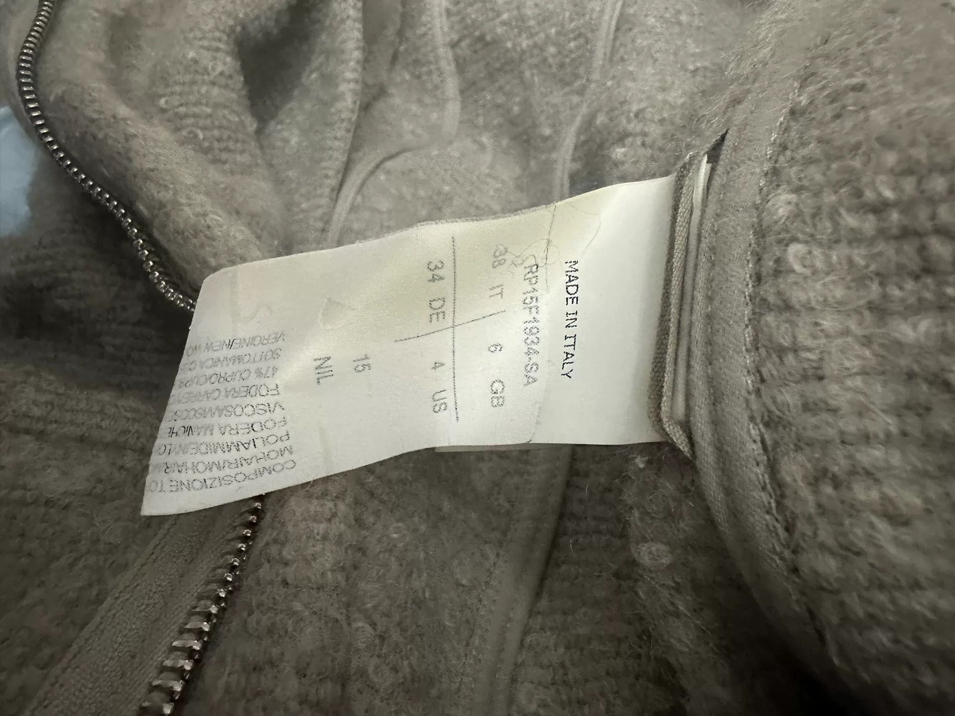 Rick Owens gray wool draped coat by Rick Owens Size US S / EU 44-46 / 1 - 4 Thumbnail