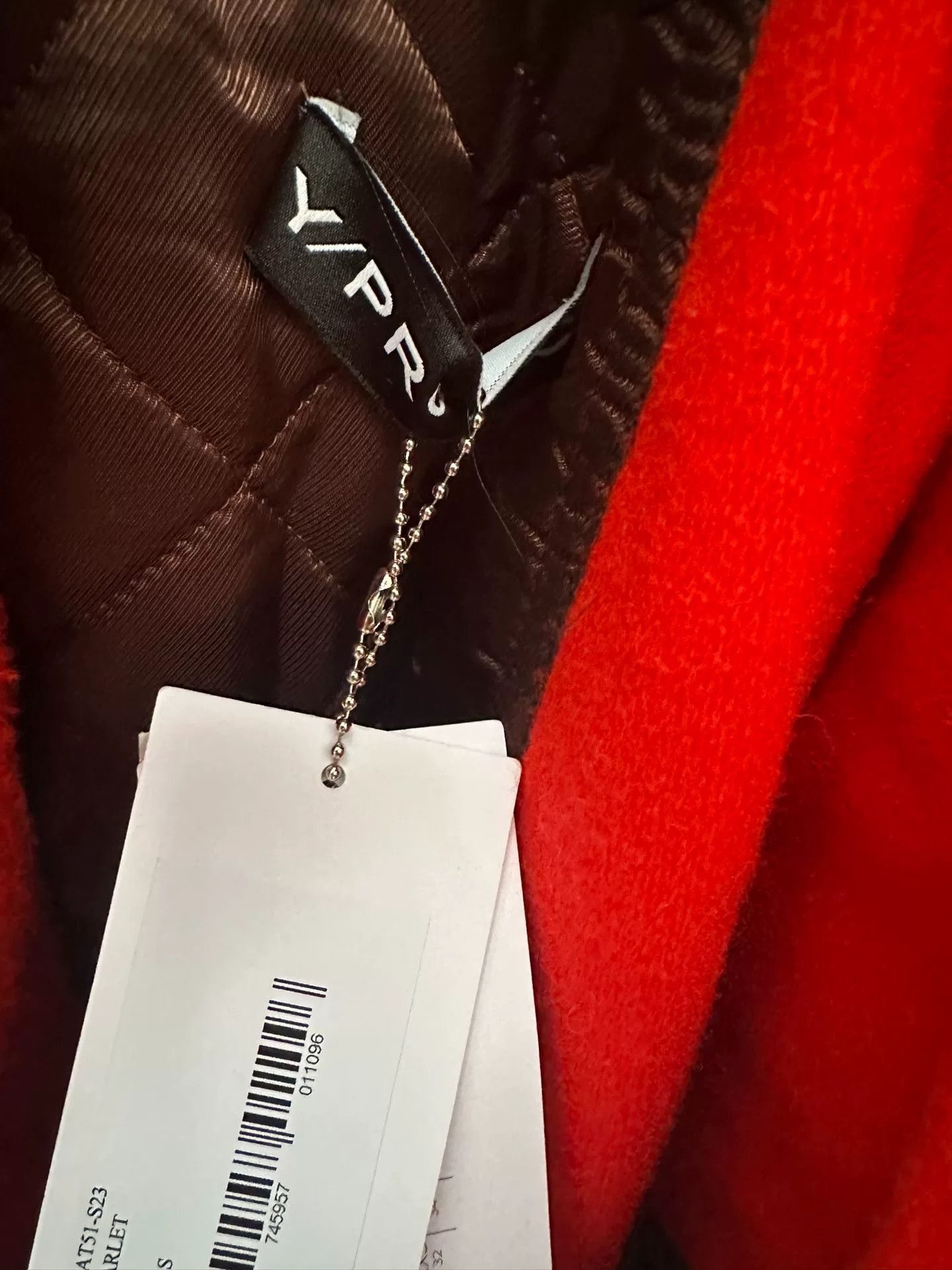 red long coat from Y/project