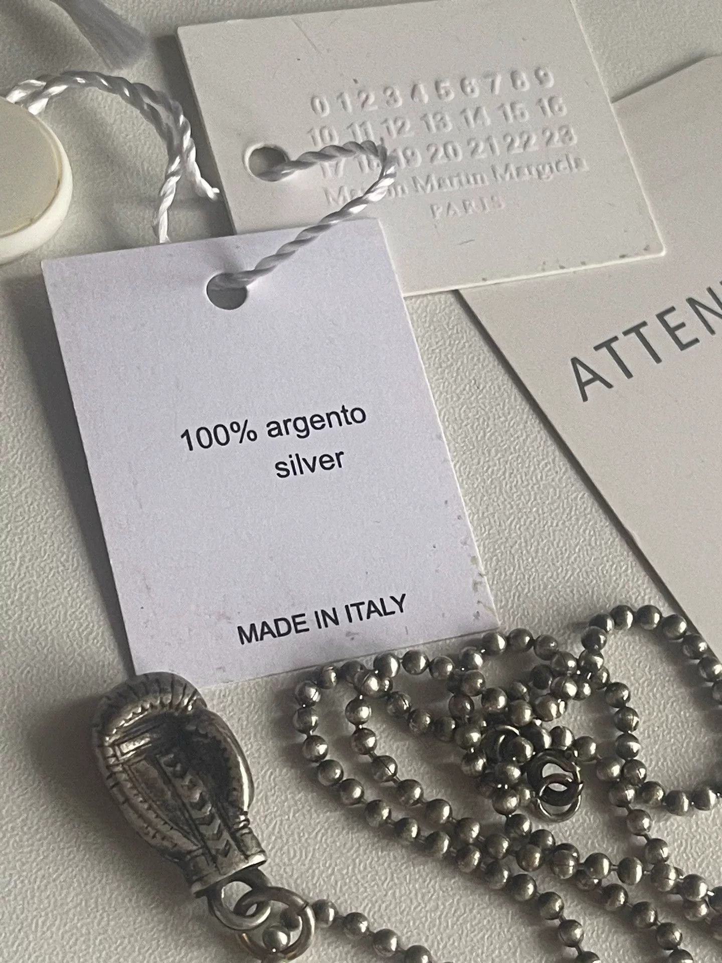 Maison Margiela Maison Martin Margiela Boxing Glove Silver Necklace Size ONE SIZE - 5 Thumbnail