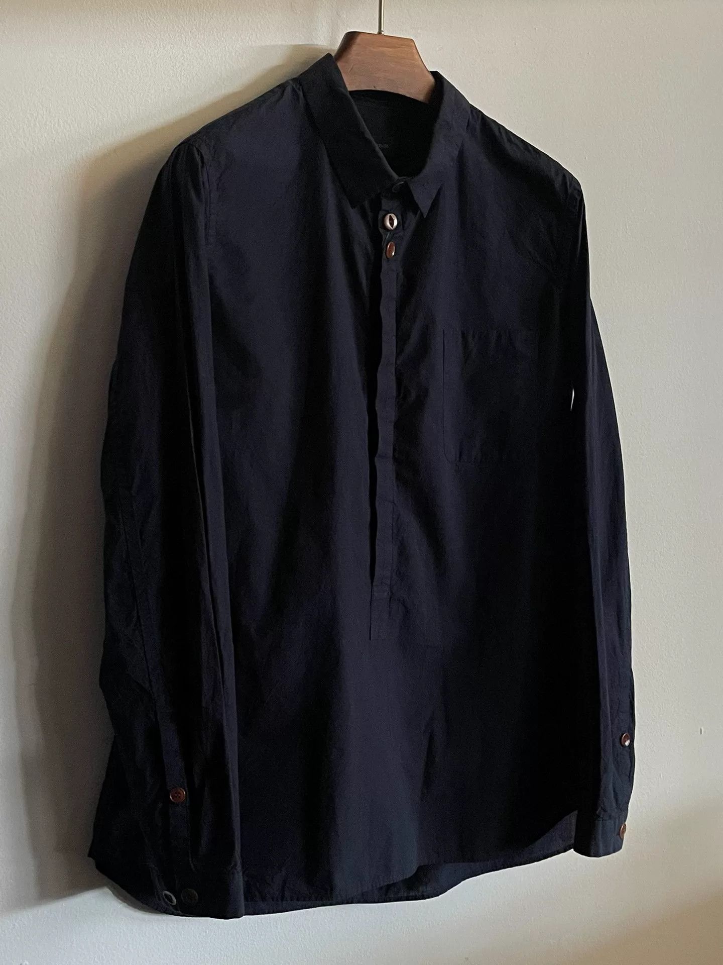 Undercover navy henley collar shirt from Undercover Size US M / EU 48-50 / 2 - 2 Thumbnail