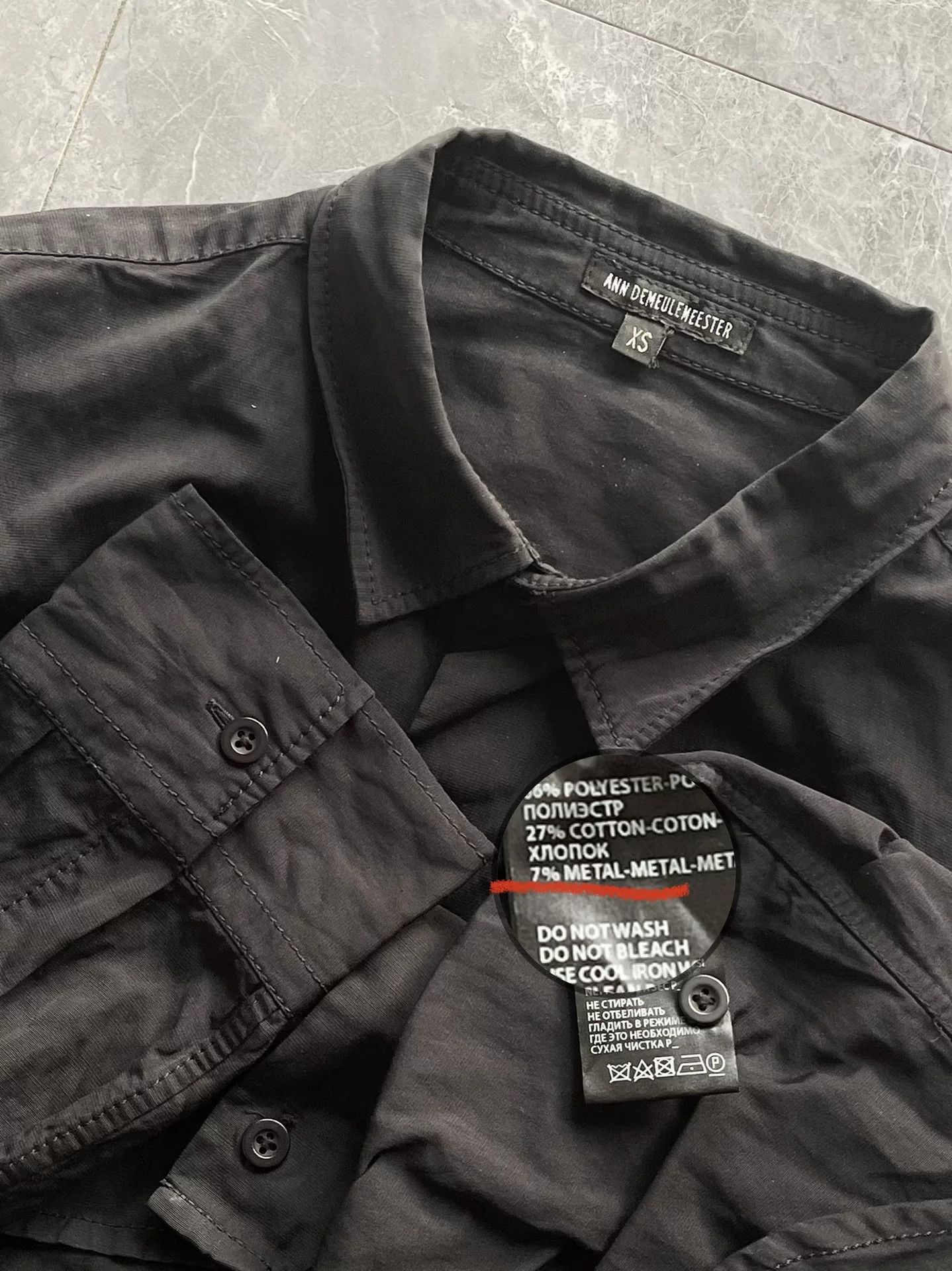 Ann Demeulemeester ann demeulemeester metal fabric shirt Size US XS / EU 42 / 0 - 5 Thumbnail