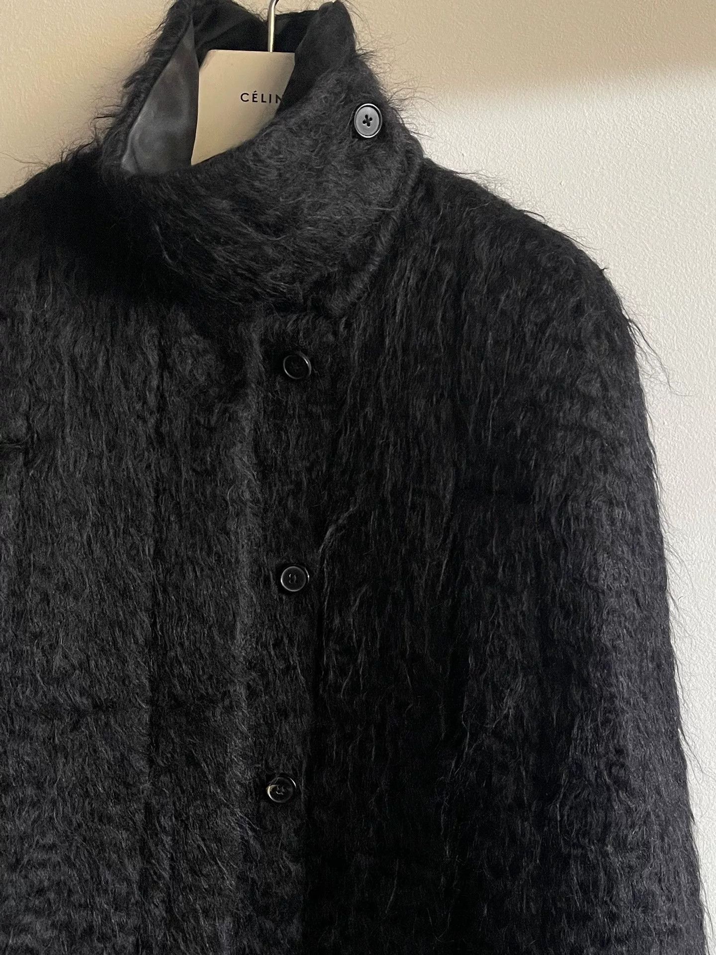 Maison Margiela black mohair cape coat by maison margiela Size S / US 4 / IT 40 - 7 Thumbnail
