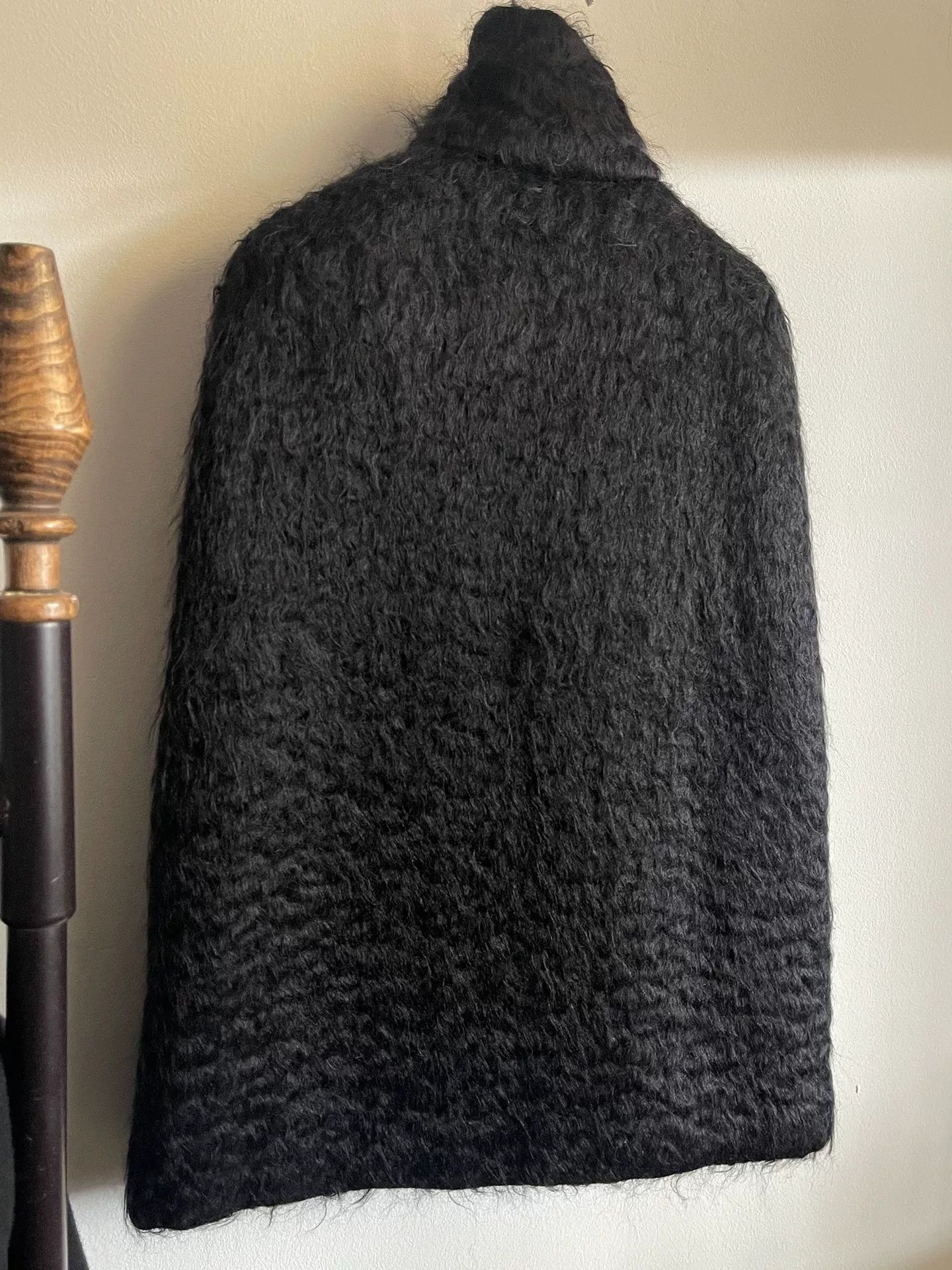 Maison Margiela black mohair cape coat by maison margiela Size S / US 4 / IT 40 - 6 Thumbnail