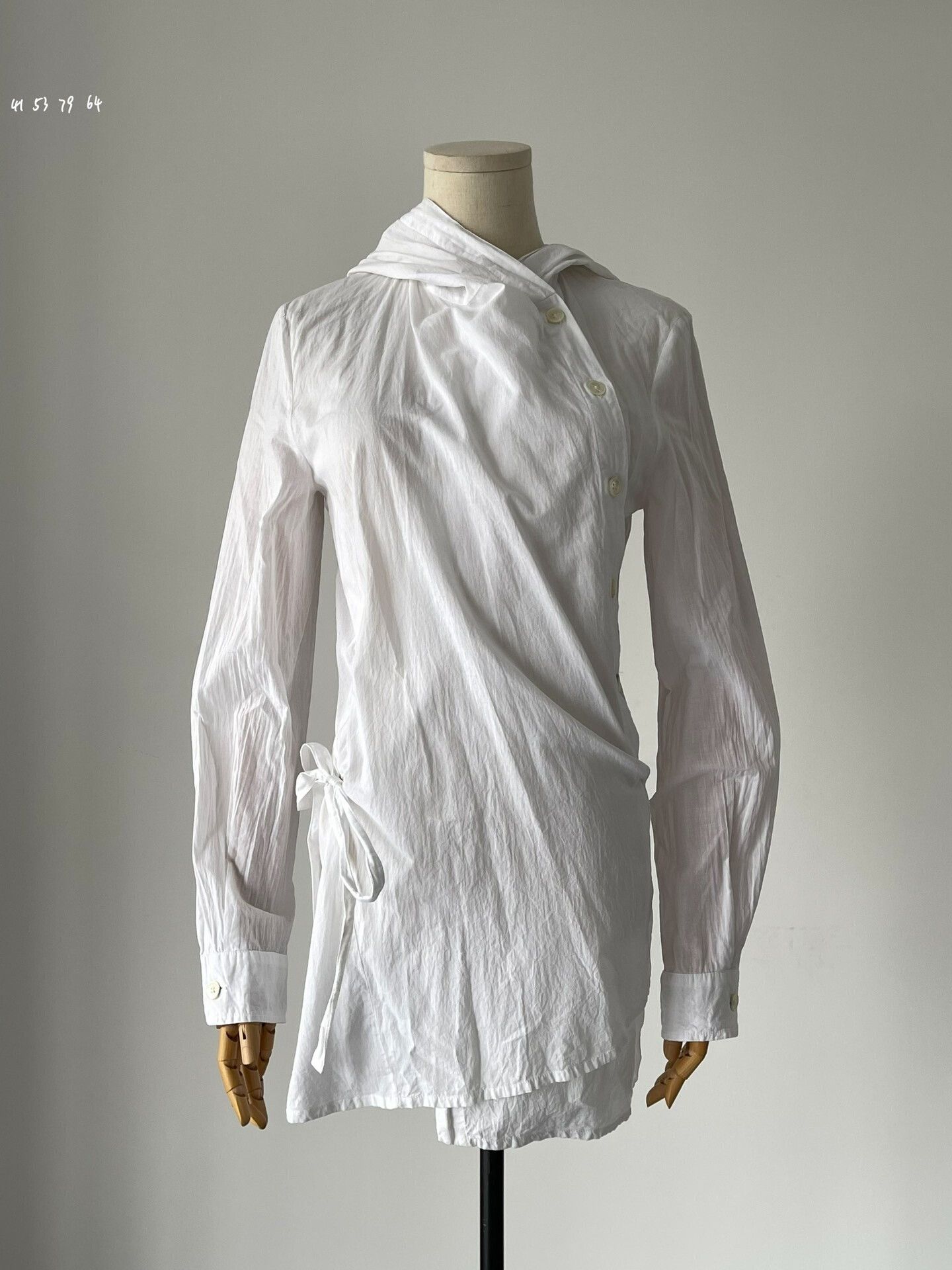 Ann Demeulemeester Ann Demeulemeester Double-breasted Hooded Shirt Size S / US 4 / IT 40 - 3 Thumbnail