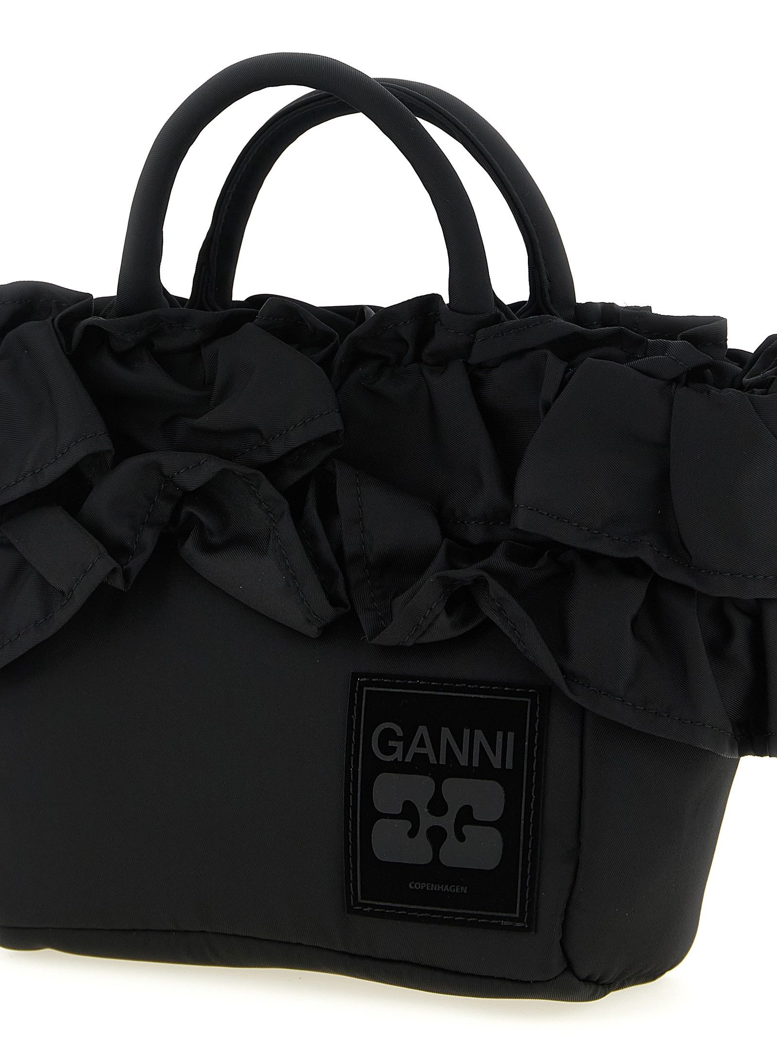 Ganni 'Mini Shopper Ruffle' Handbag Size ONE SIZE - 3 Thumbnail