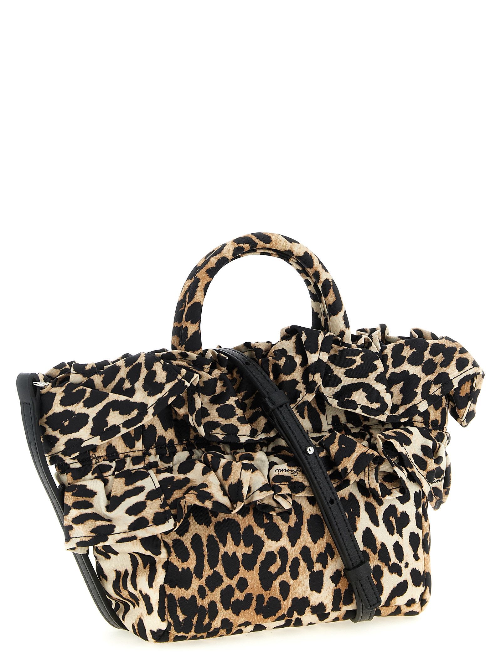 Ganni 'Mini Shopper Ruffle Print' Handbag Size ONE SIZE - 2 Thumbnail