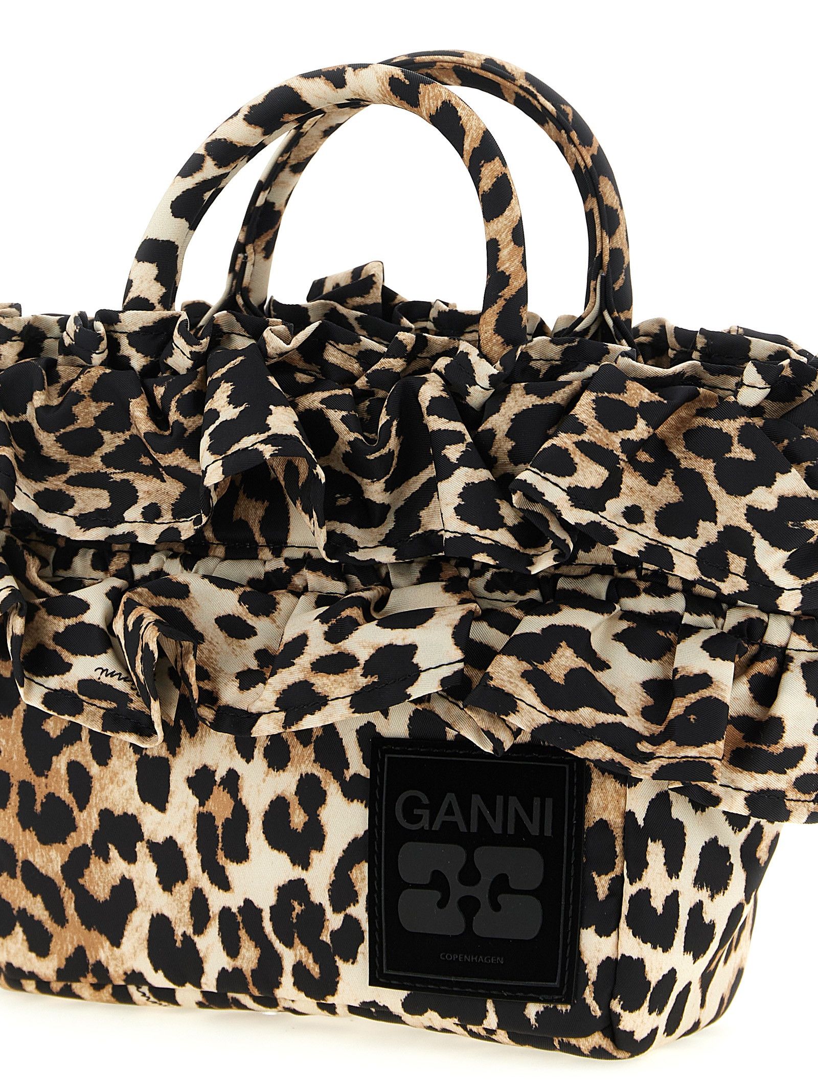 Ganni 'Mini Shopper Ruffle Print' Handbag Size ONE SIZE - 3 Thumbnail
