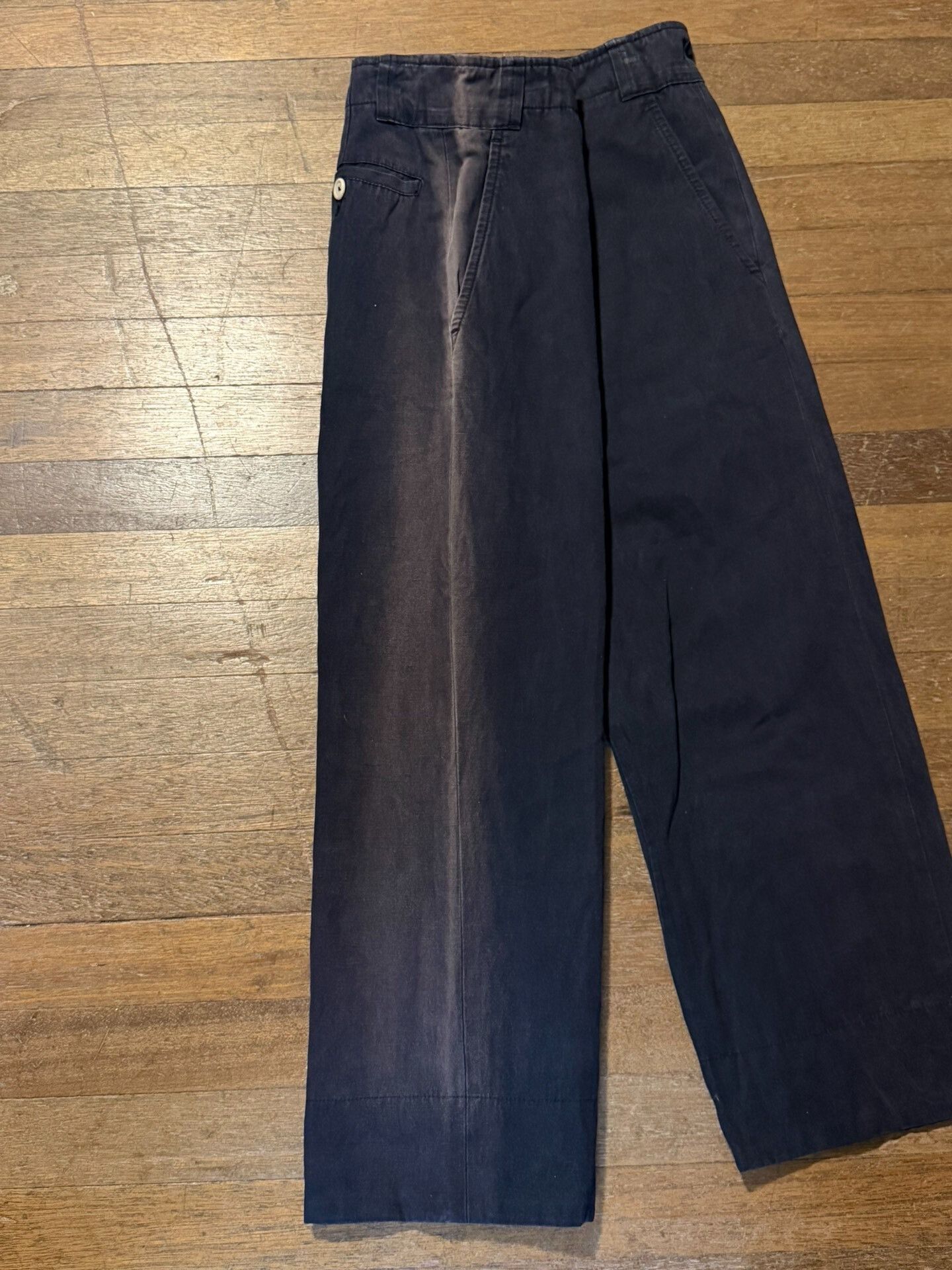 Ann Demeulemeester Ann Demeulemeester Cotton Wide-Leg Trousers Size US 26 / EU 42 - 9 Thumbnail